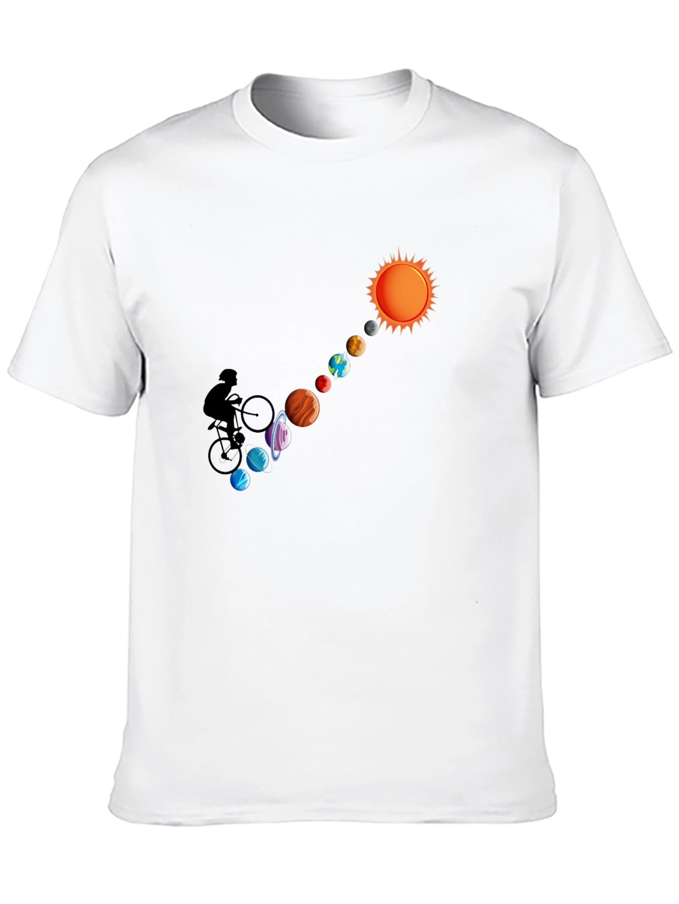 Solar System Biker T-Shirt - Black Cotton Tee