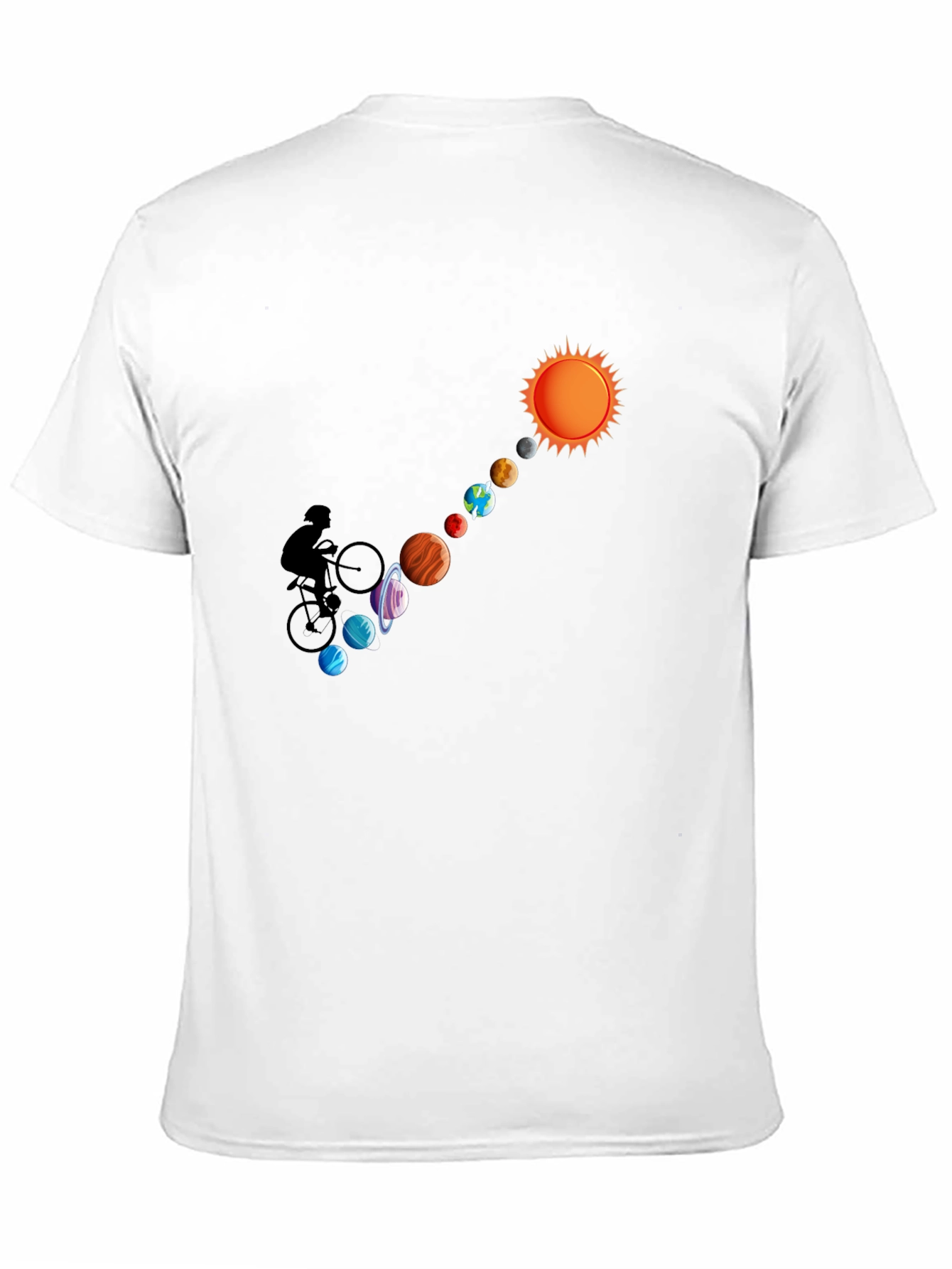Solar System Biker T-Shirt - Black Cotton Tee