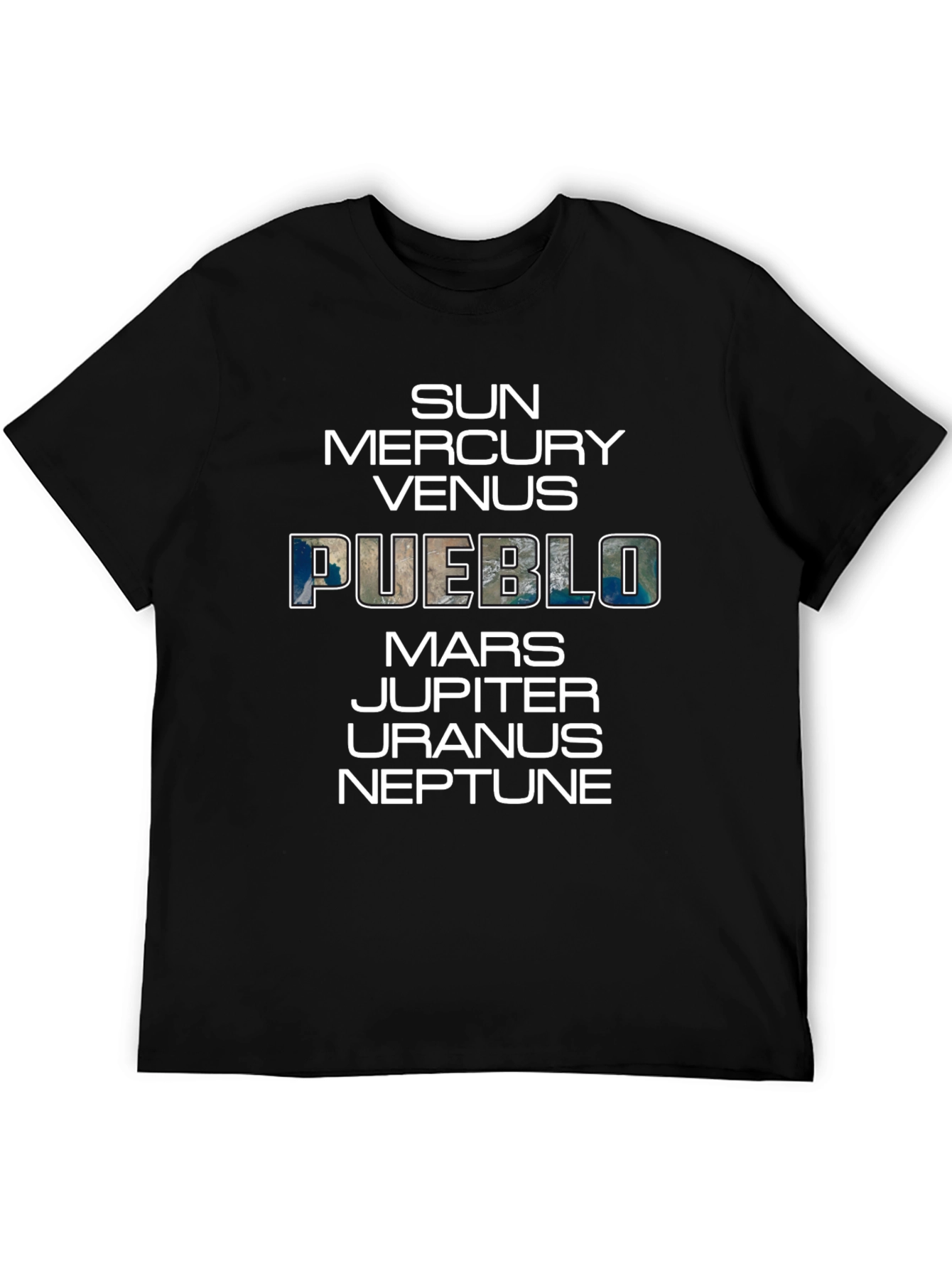 Pueblo Planets Graphic T-Shirt - Unique Space Design