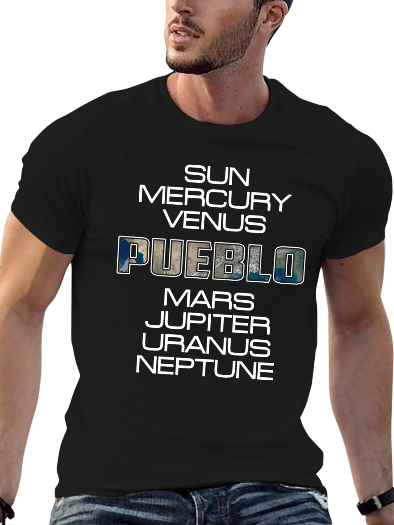 Pueblo Planets Graphic T-Shirt - Unique Space Design