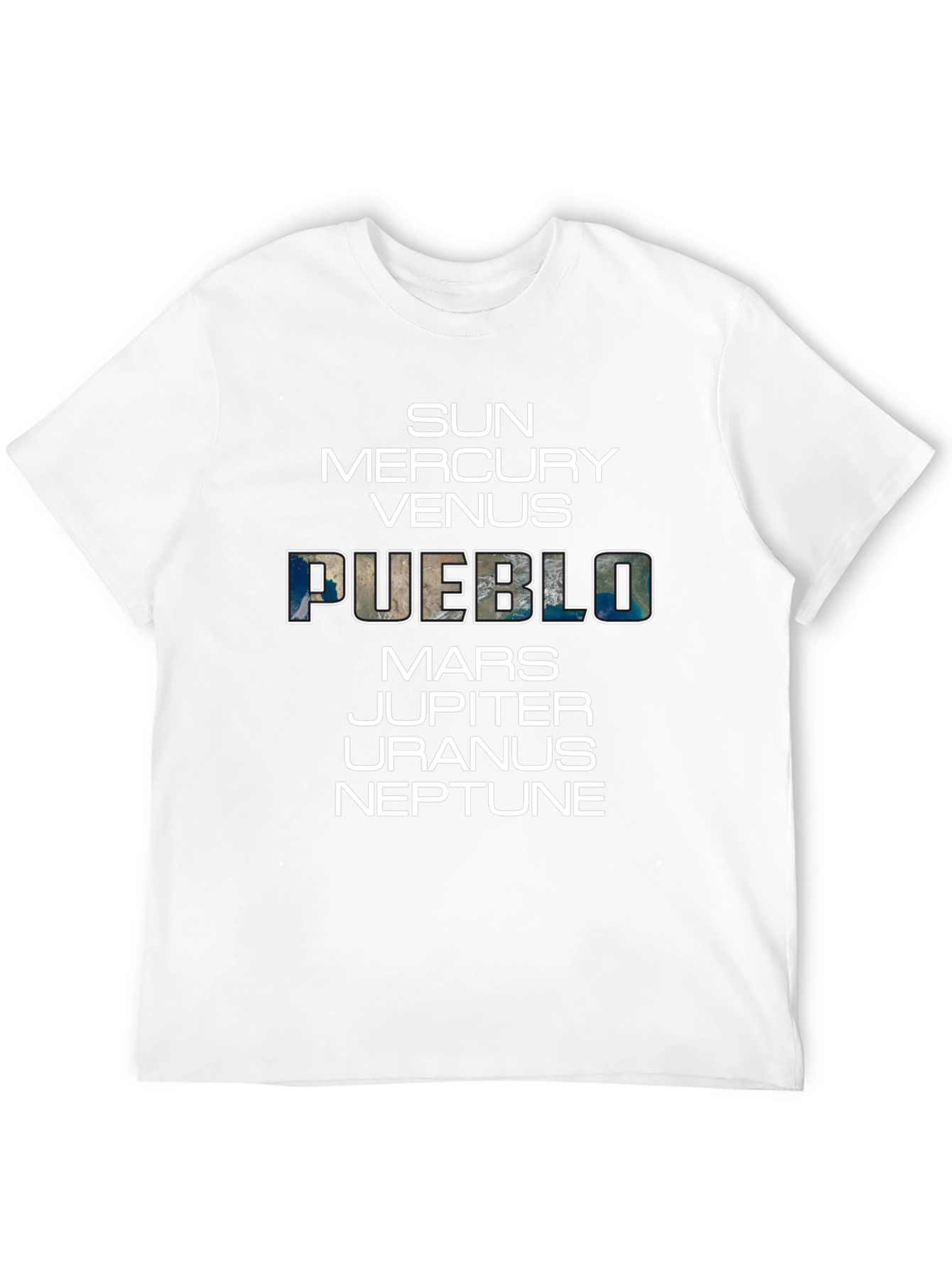 Pueblo Planets Graphic T-Shirt - Unique Space Design