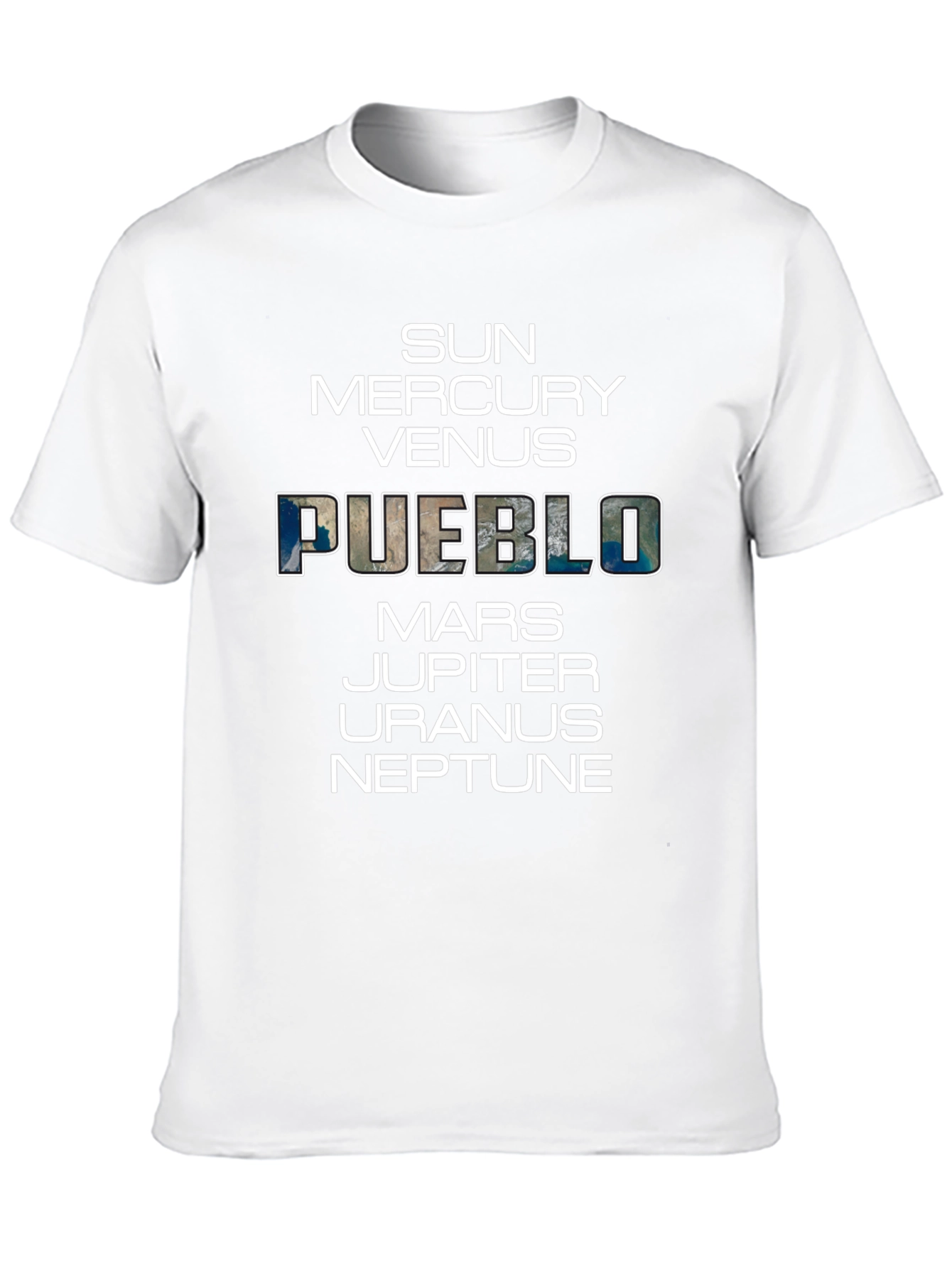 Pueblo Planets Graphic T-Shirt - Unique Space Design