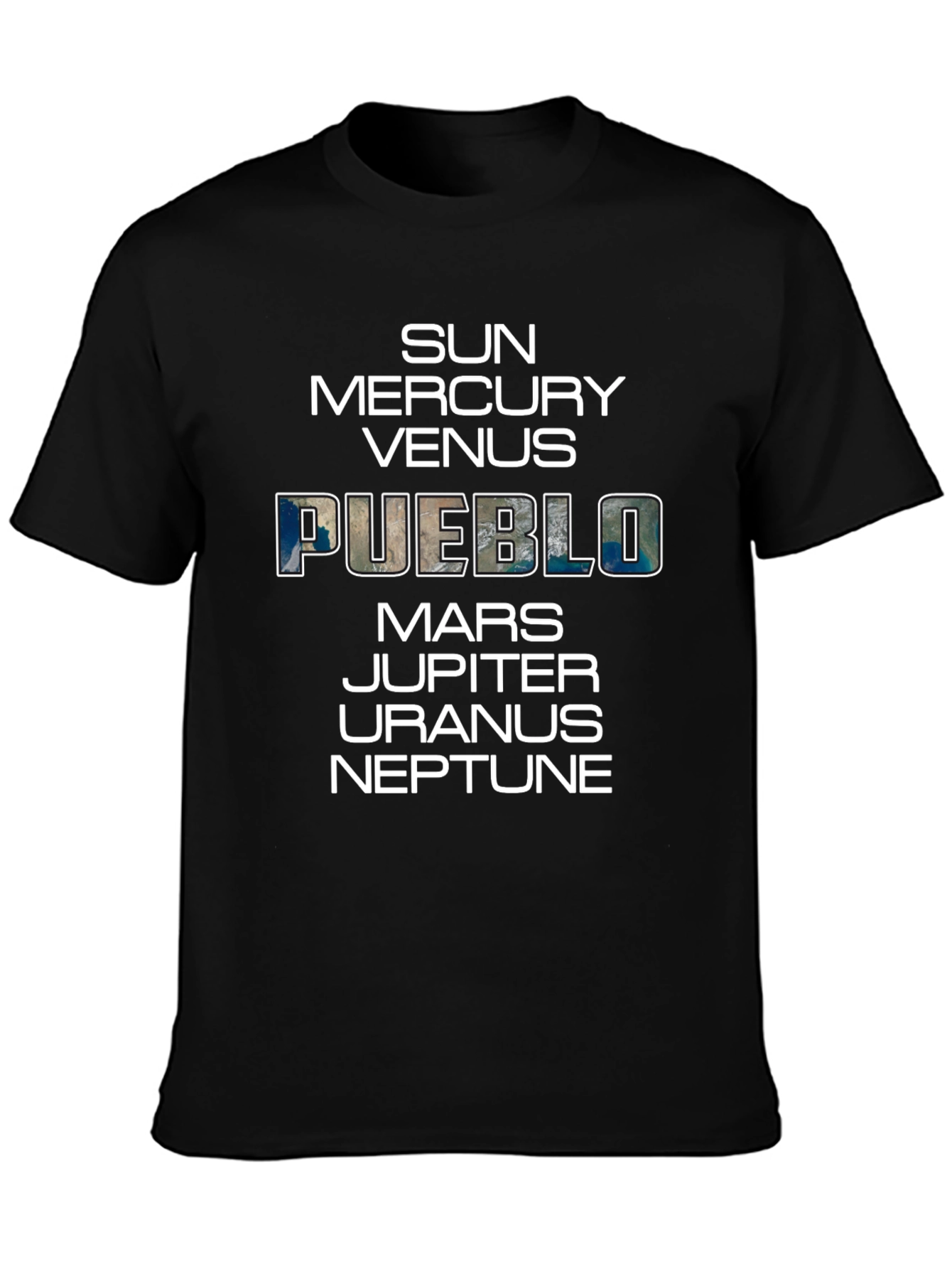 Pueblo Planets Graphic T-Shirt - Unique Space Design