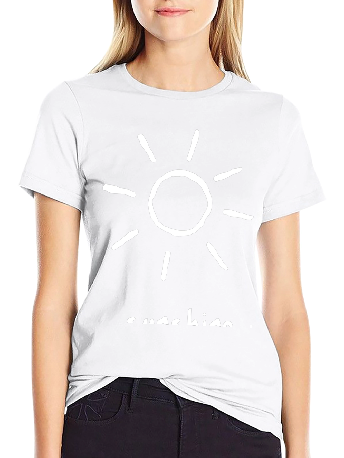 Sunshine Graphic Tee - Black Cotton T-Shirt