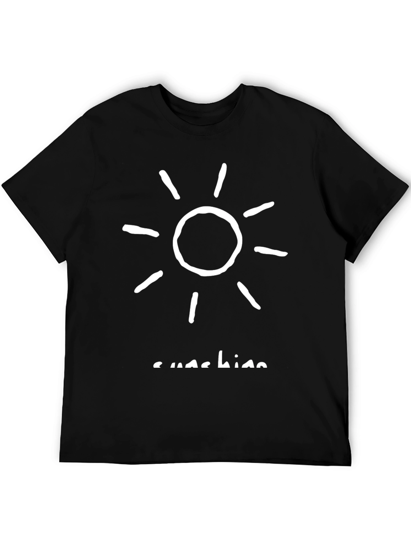 Sunshine Graphic Tee - Black Cotton T-Shirt