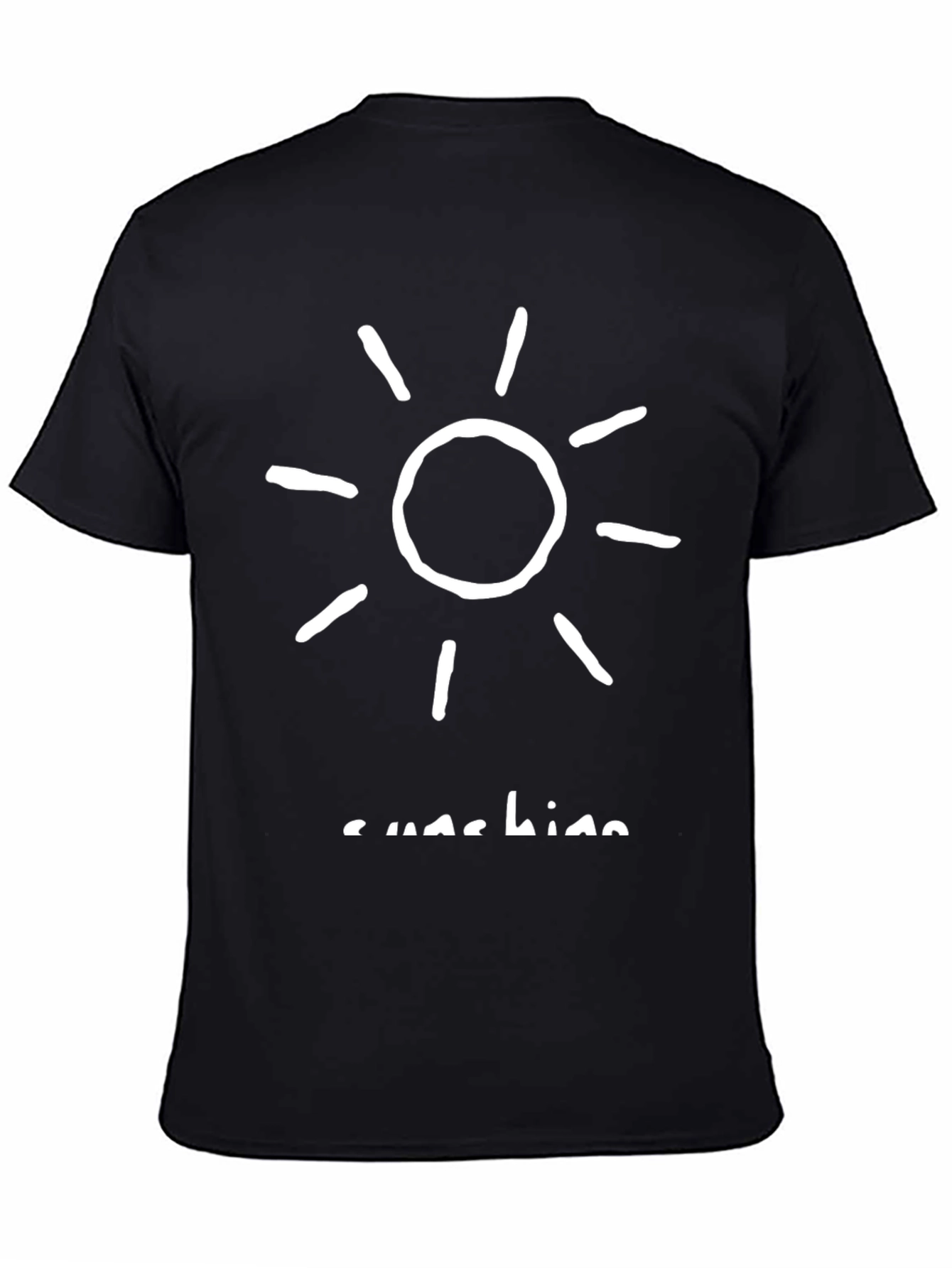 Sunshine Graphic Tee - Black Cotton T-Shirt