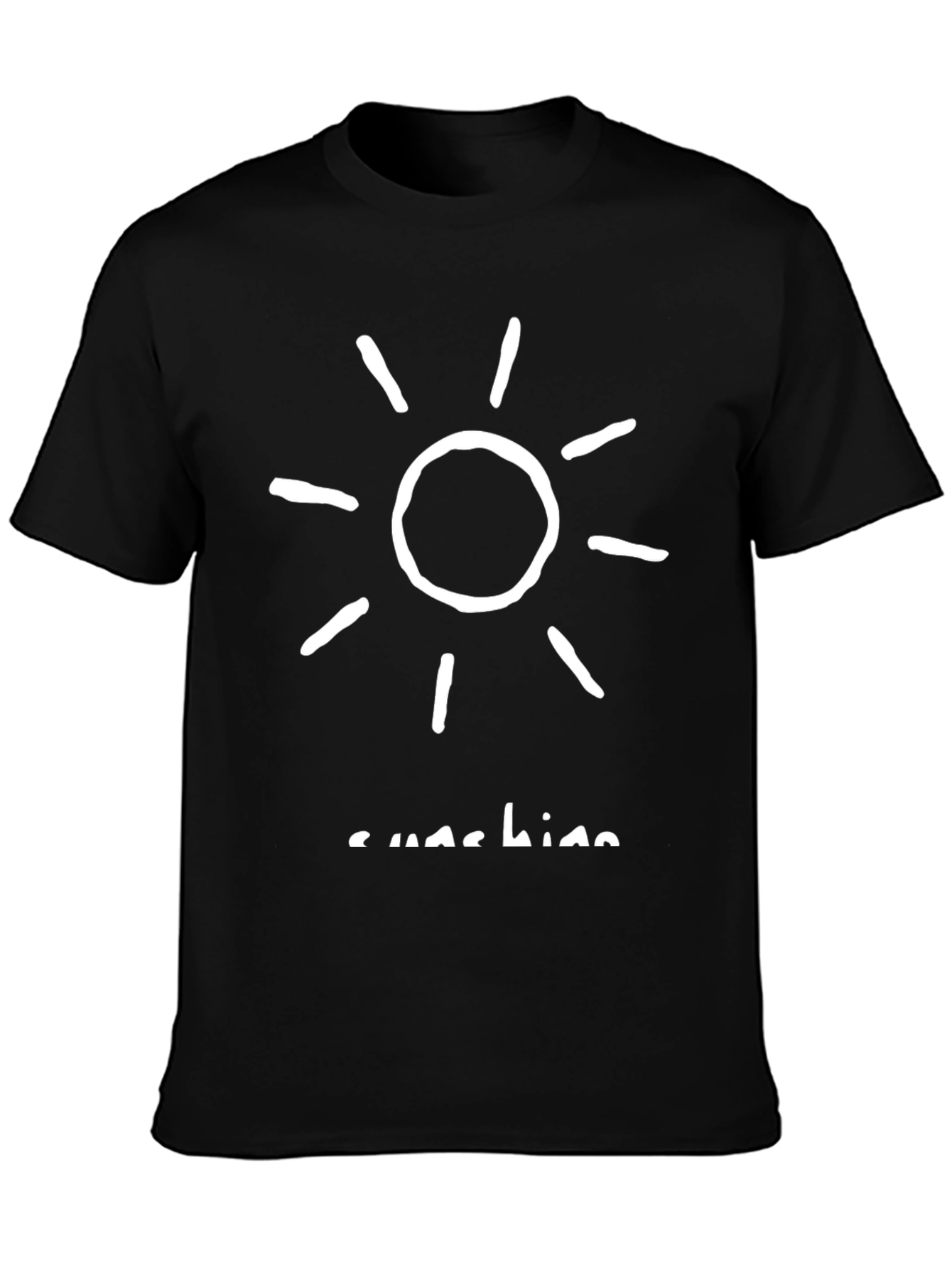 Sunshine Graphic Tee - Black Cotton T-Shirt