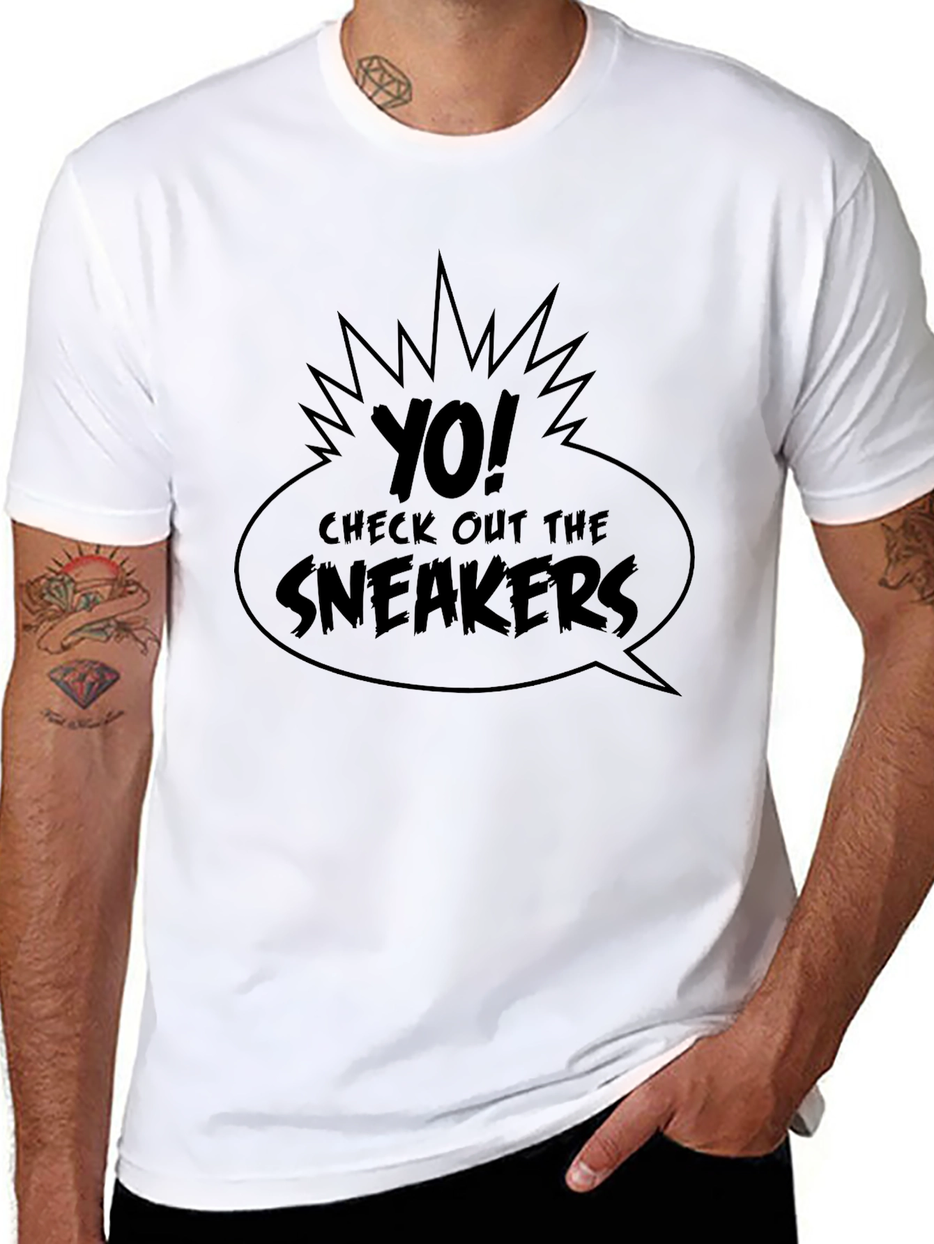 Yo! Check Out The Sneakers Black T-Shirt