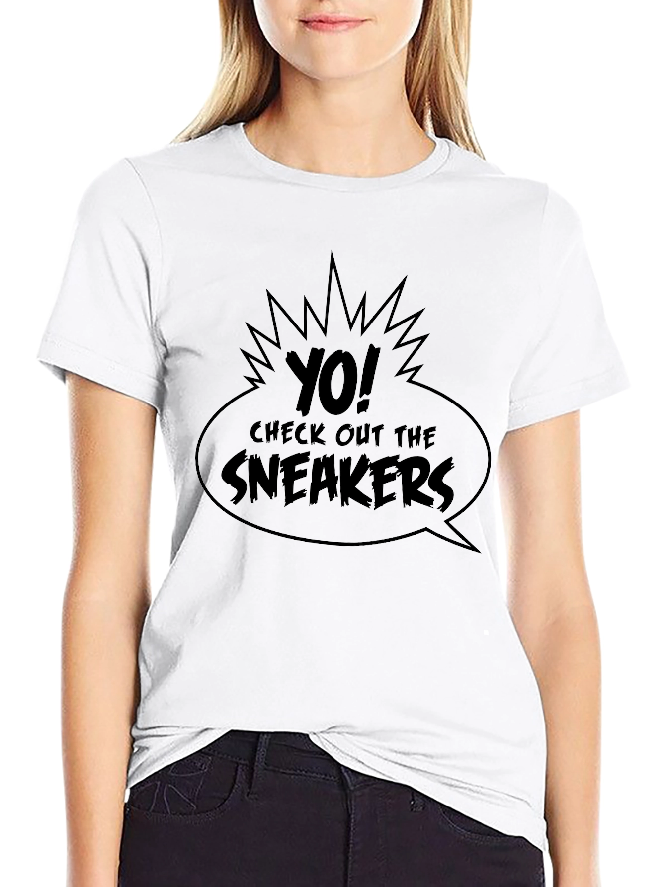 Yo! Check Out The Sneakers Black T-Shirt