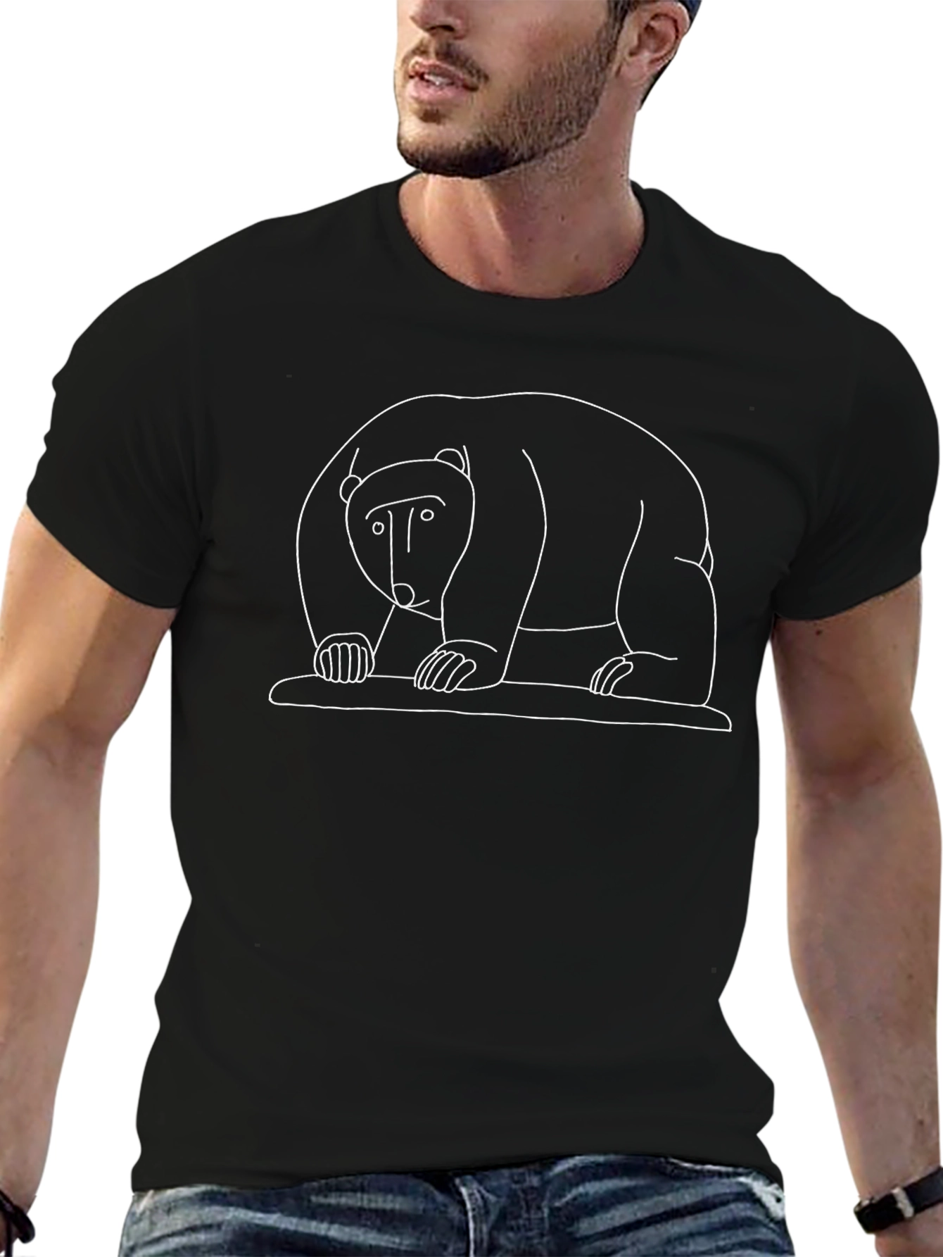 Bear Graphic Tee - Mens Black T-Shirt