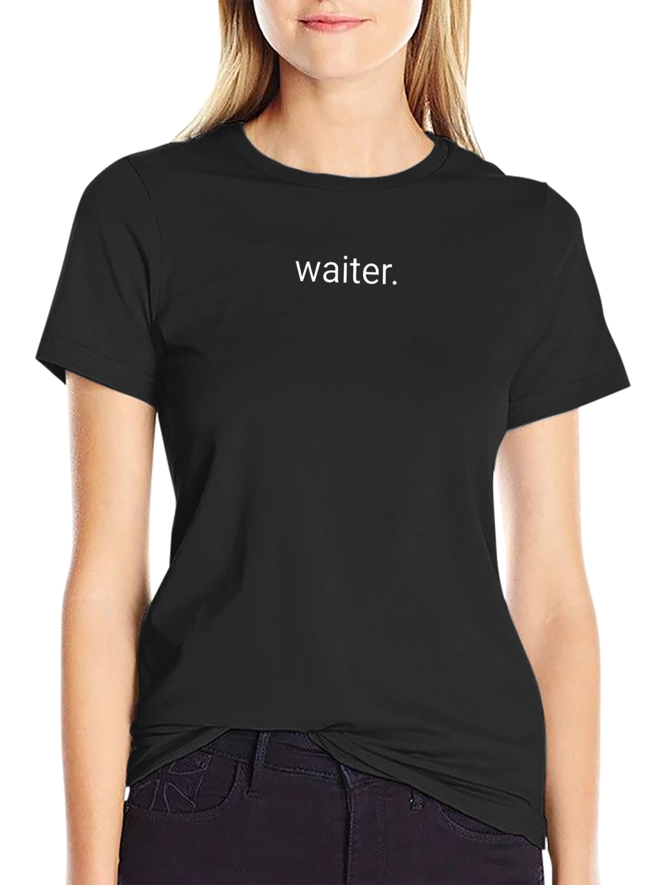 Waiter Graphic Tee - Crew Neck Soft Cotton T-Shirt