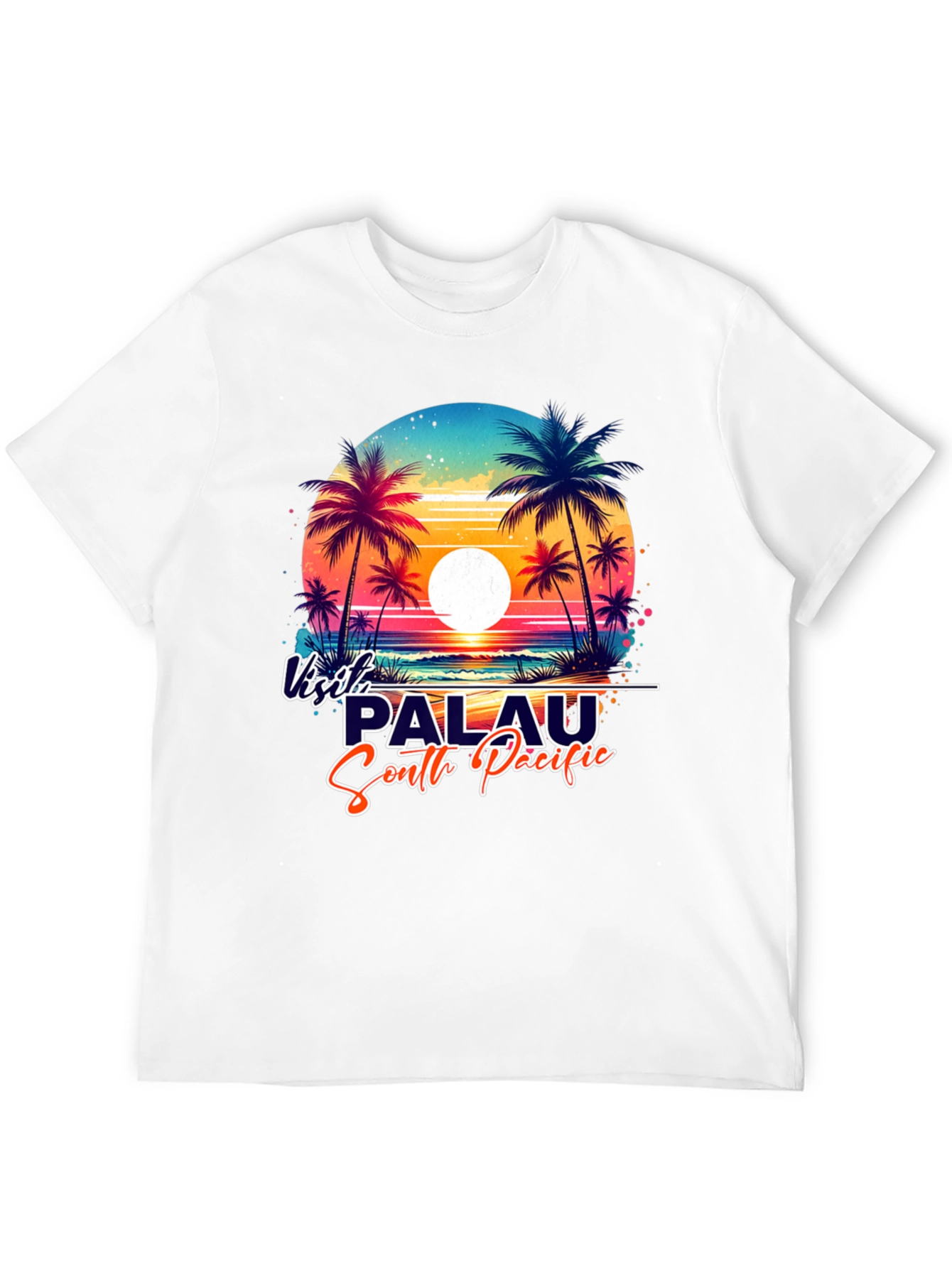 Visit Palau South Pacific Black Graphic Tee