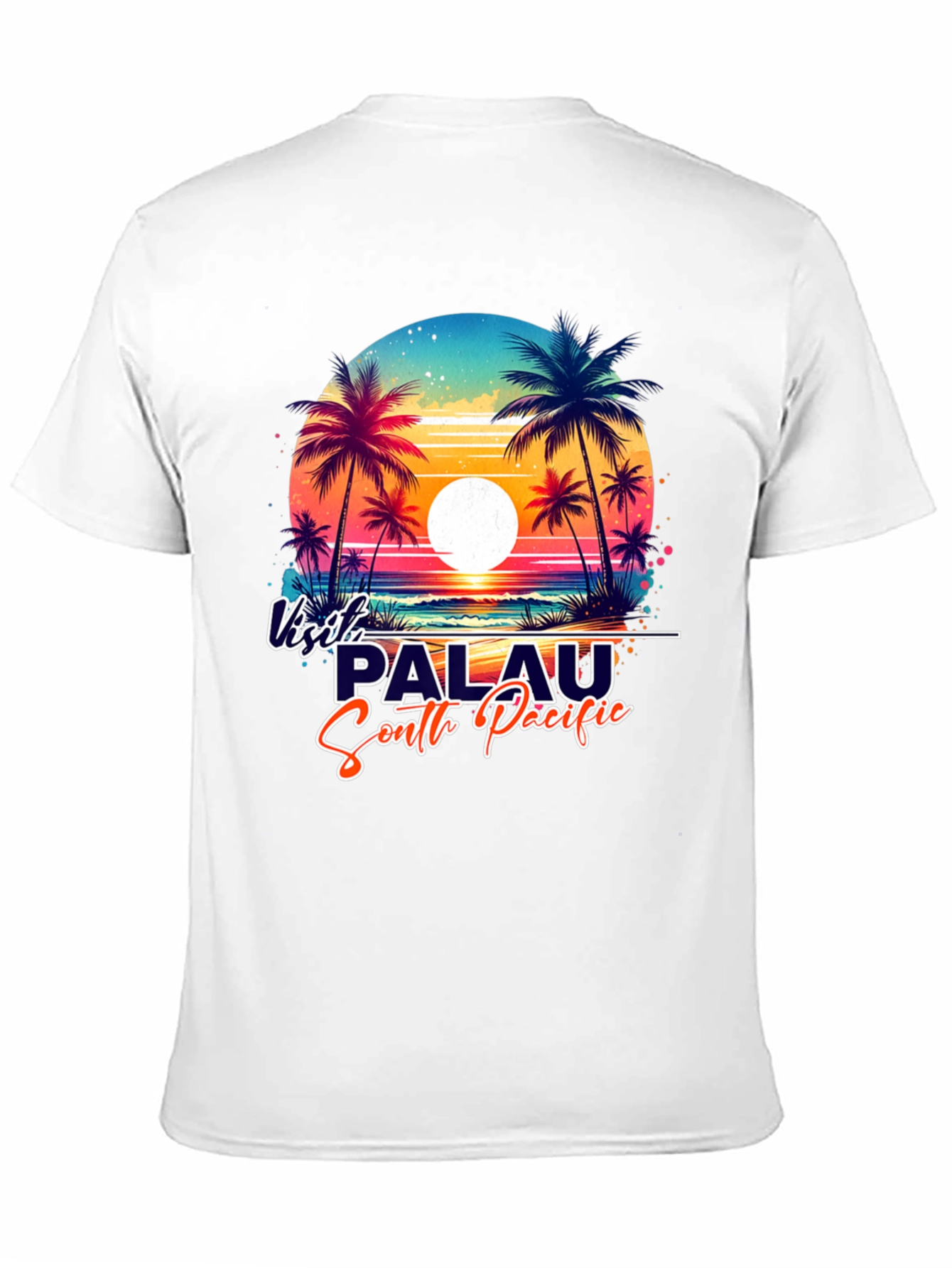 Visit Palau South Pacific Black Graphic Tee