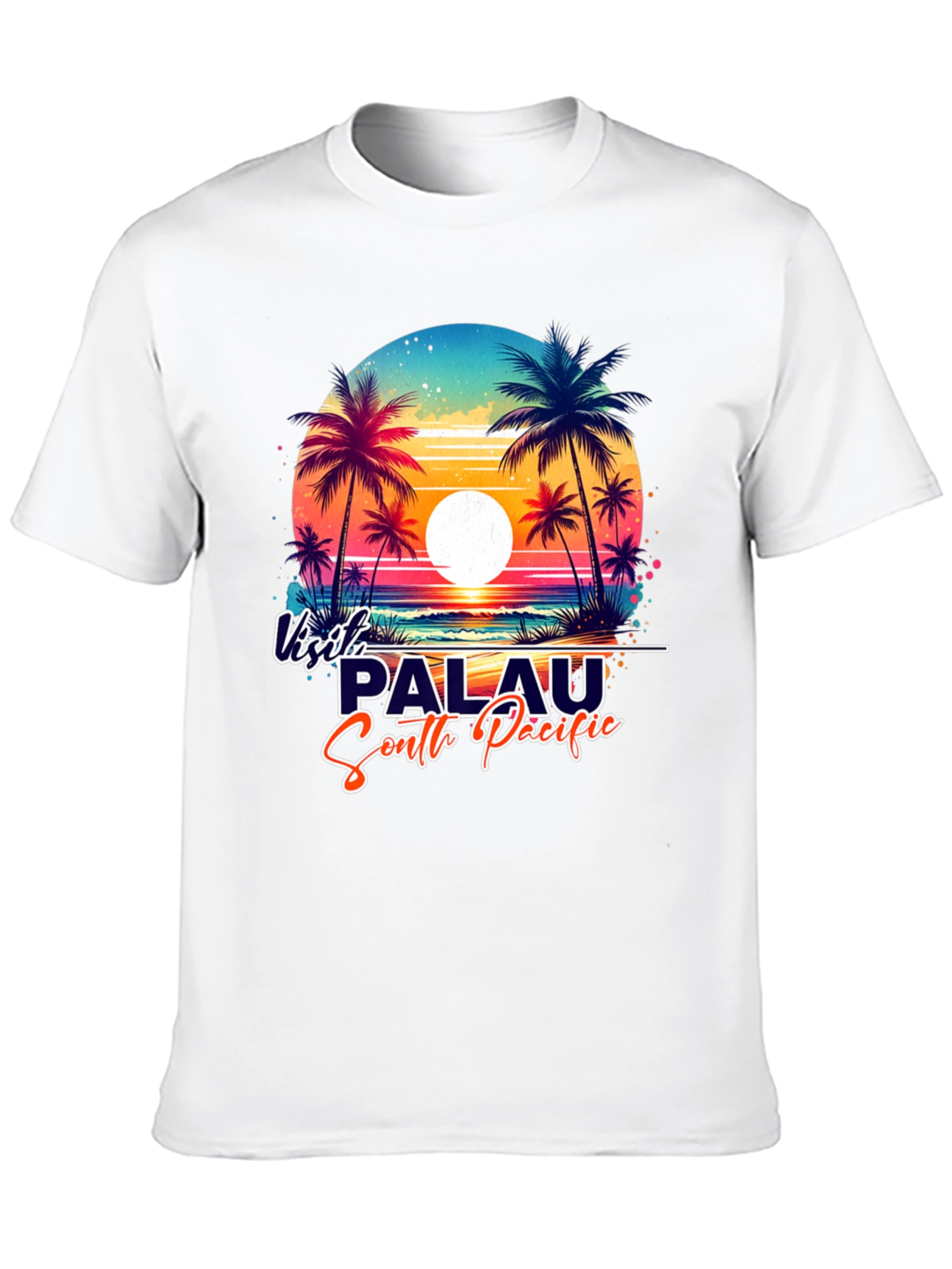 Visit Palau South Pacific Black Graphic Tee
