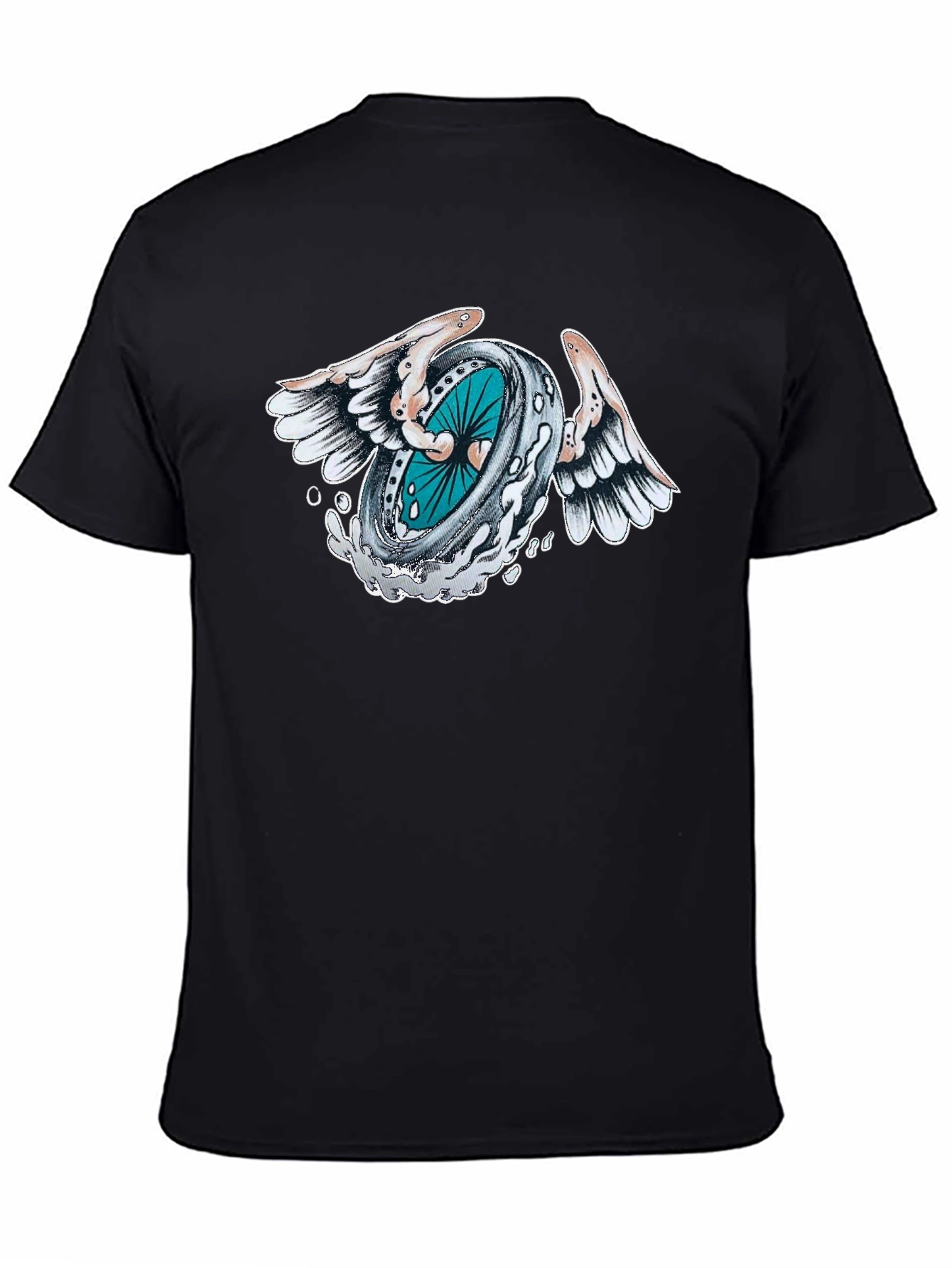 Winged Wheel Graphic Tee - Cool Design