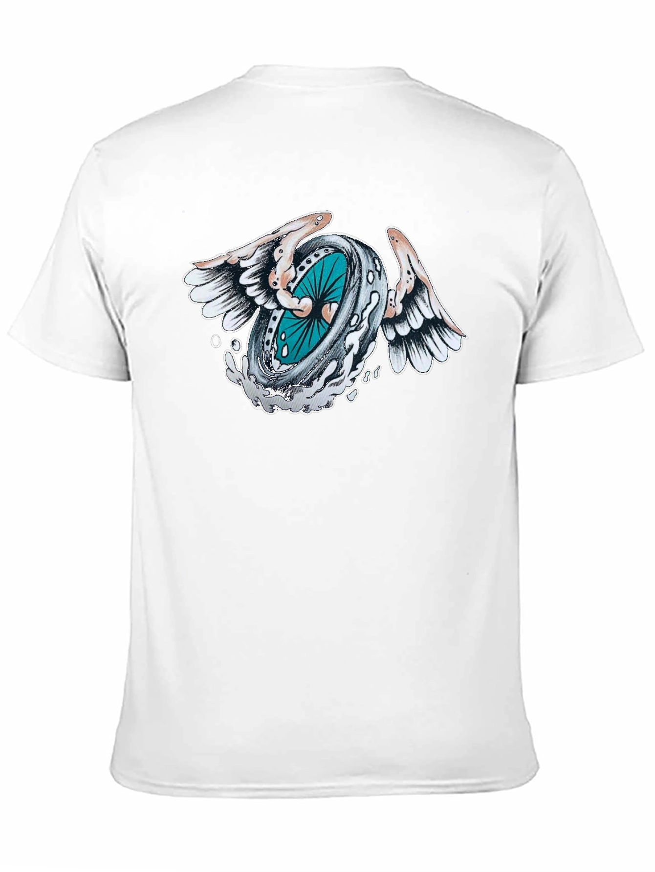 Winged Wheel Graphic Tee - Cool Design