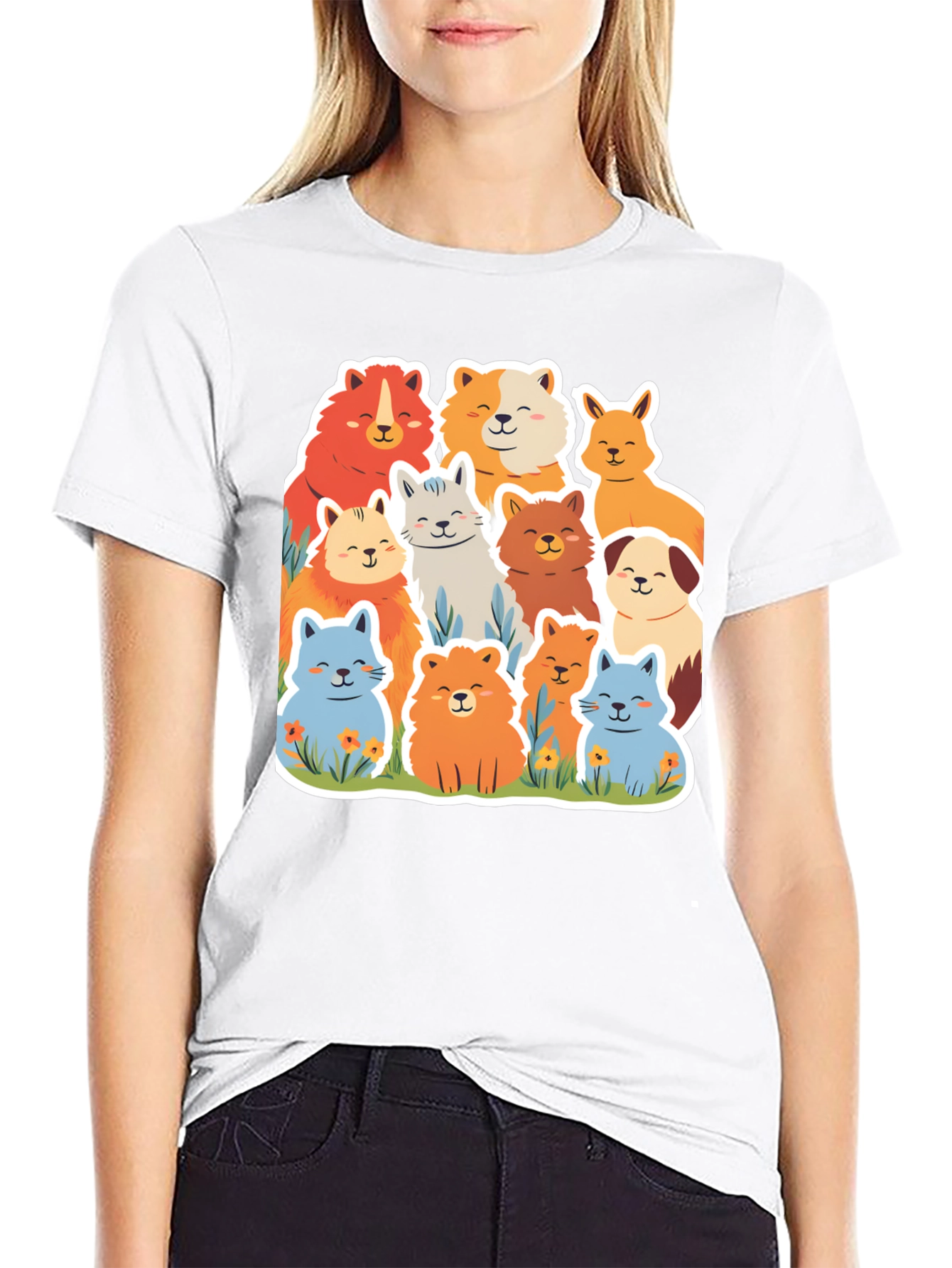 Cute Dog Breed Cartoon Graphic Tee