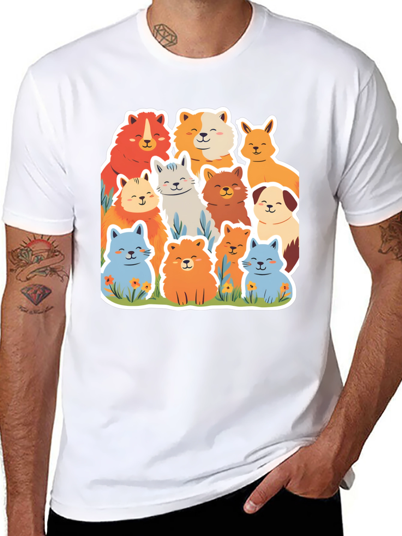 Cute Dog Breed Cartoon Graphic Tee