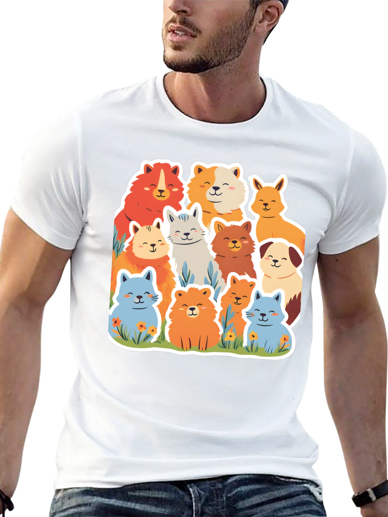 Cute Dog Breed Cartoon Graphic Tee