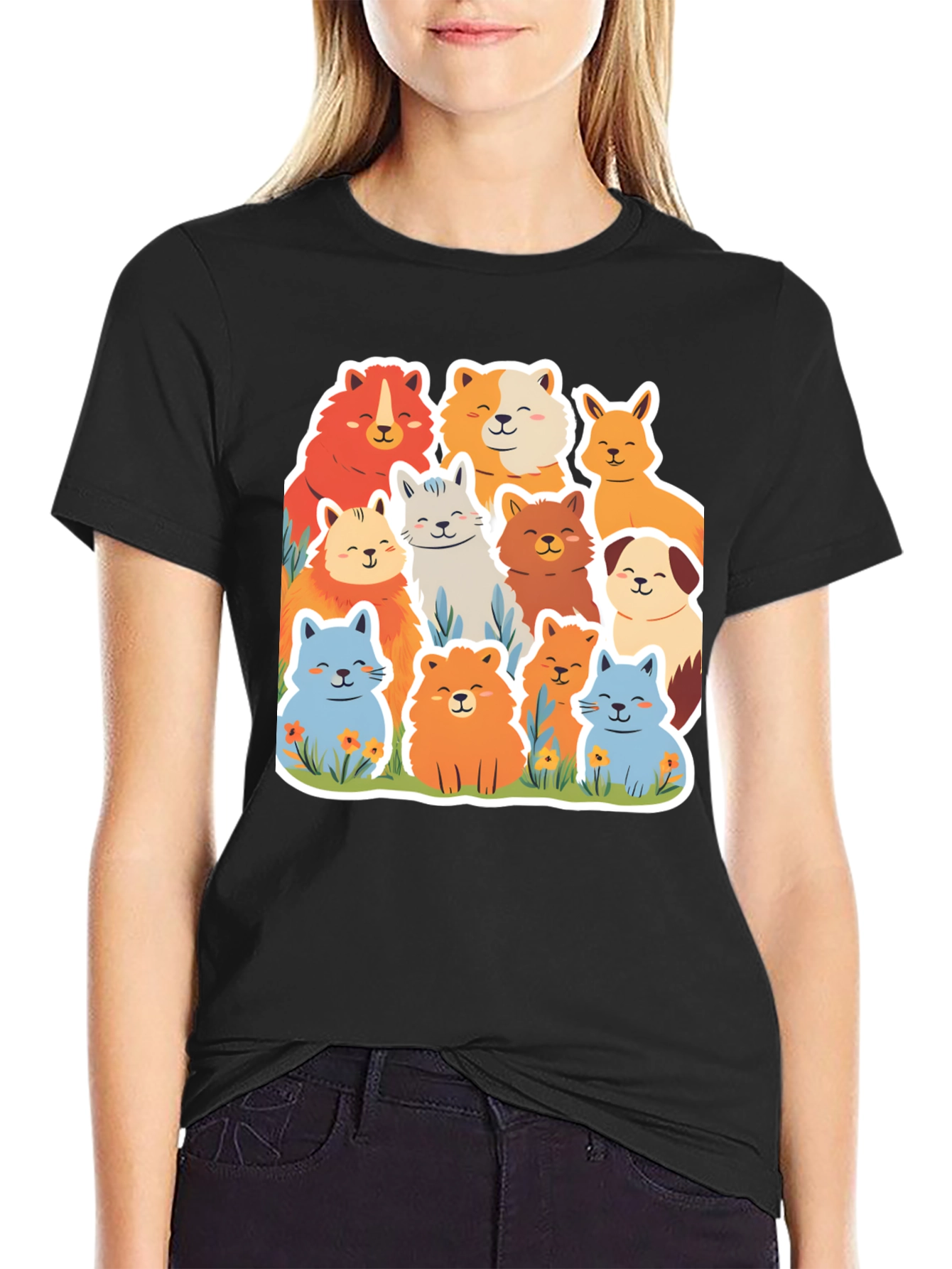 Cute Dog Breed Cartoon Graphic Tee