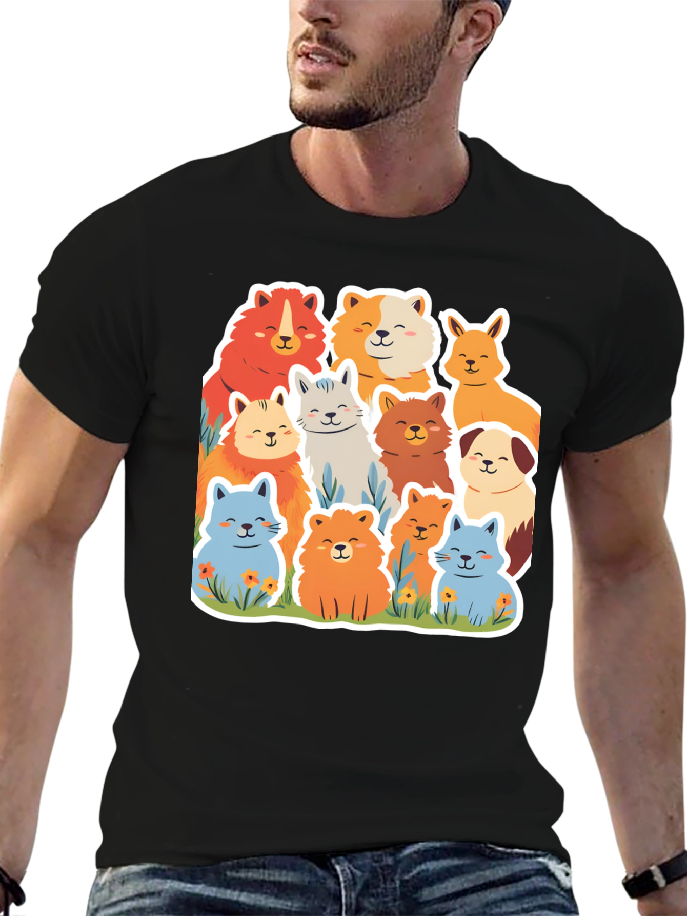 Cute Dog Breed Cartoon Graphic Tee