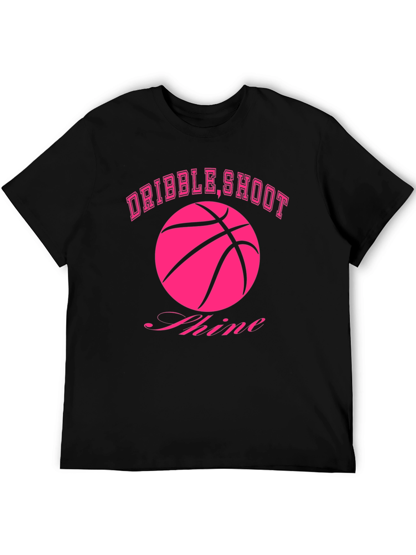 Dribble Shoot Shine Basketball Graphic Tee