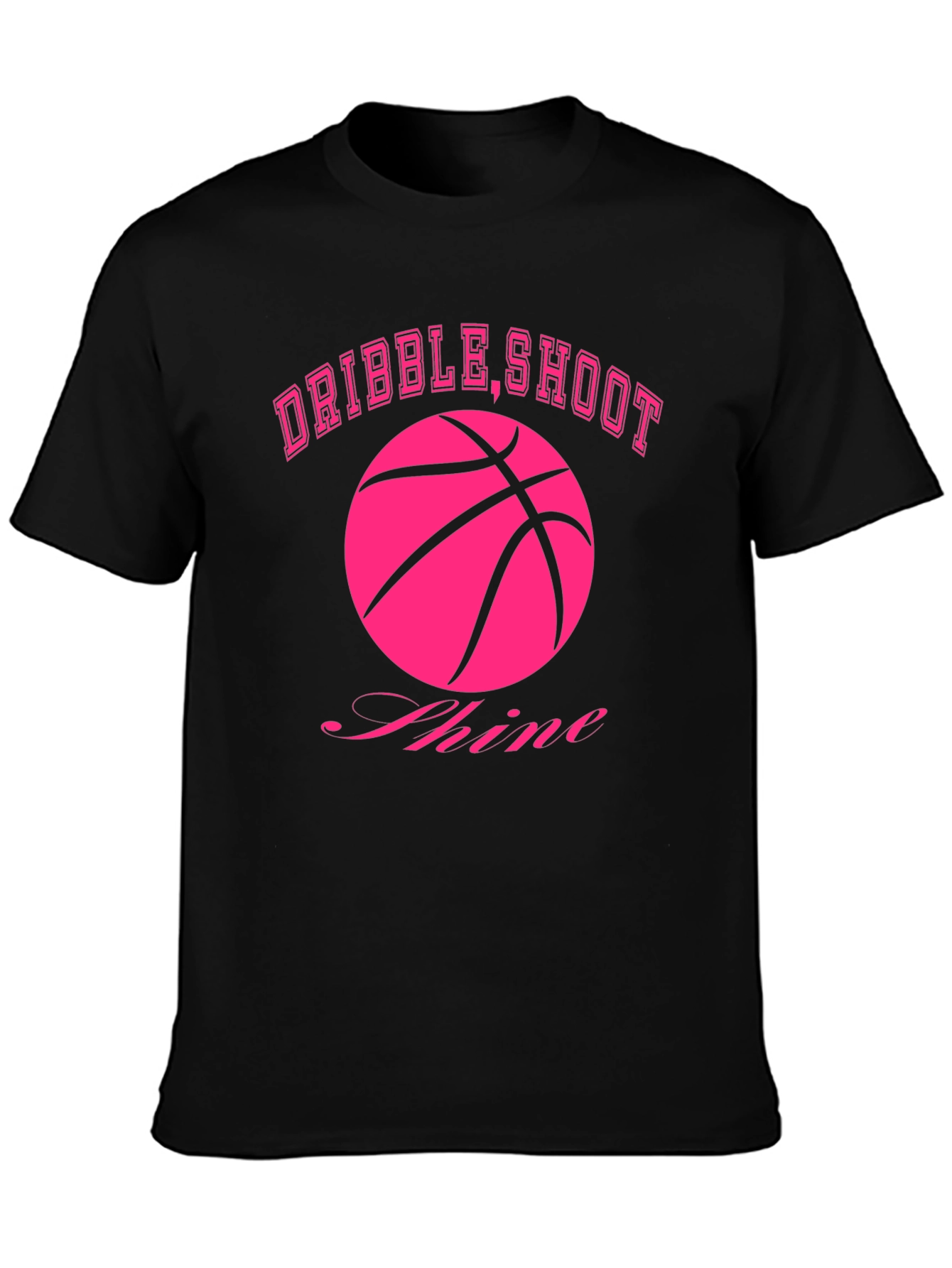 Dribble Shoot Shine Basketball Graphic Tee