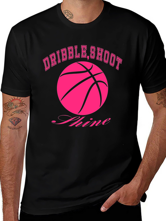 Dribble Shoot Shine Basketball Graphic Tee