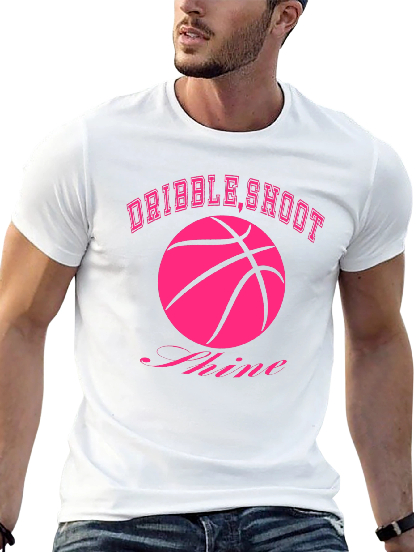 Dribble Shoot Shine Basketball Graphic Tee