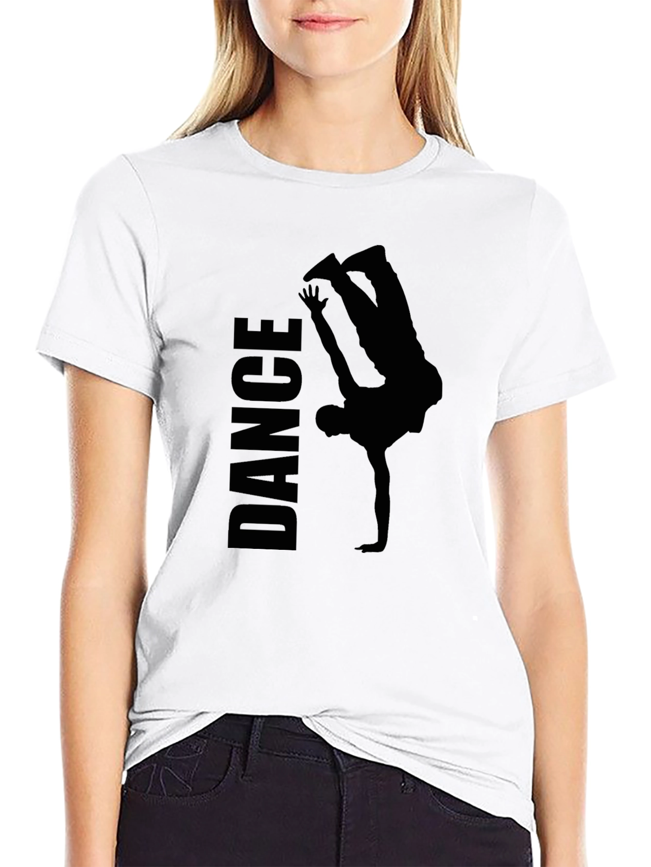 Black Dance Graphic Tee - Stylish Streetwear