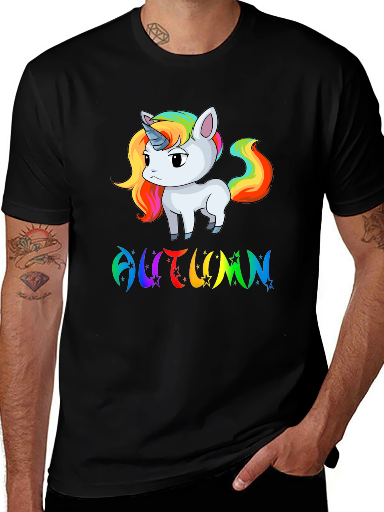 Autumn Unicorn Rainbow T-Shirt