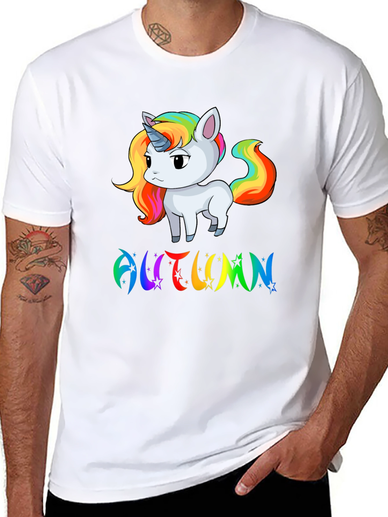 Autumn Unicorn Rainbow T-Shirt
