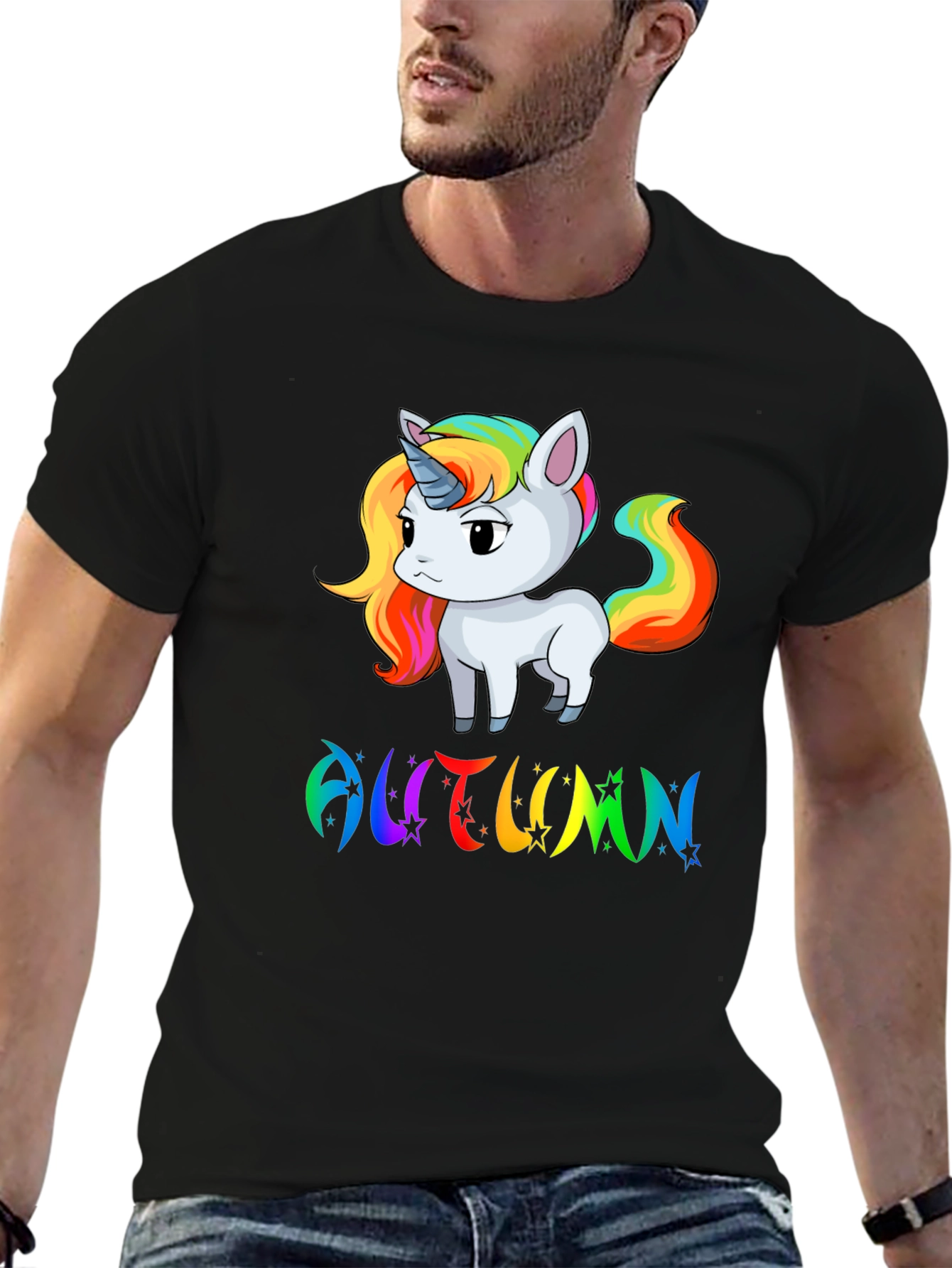 Autumn Unicorn Rainbow T-Shirt