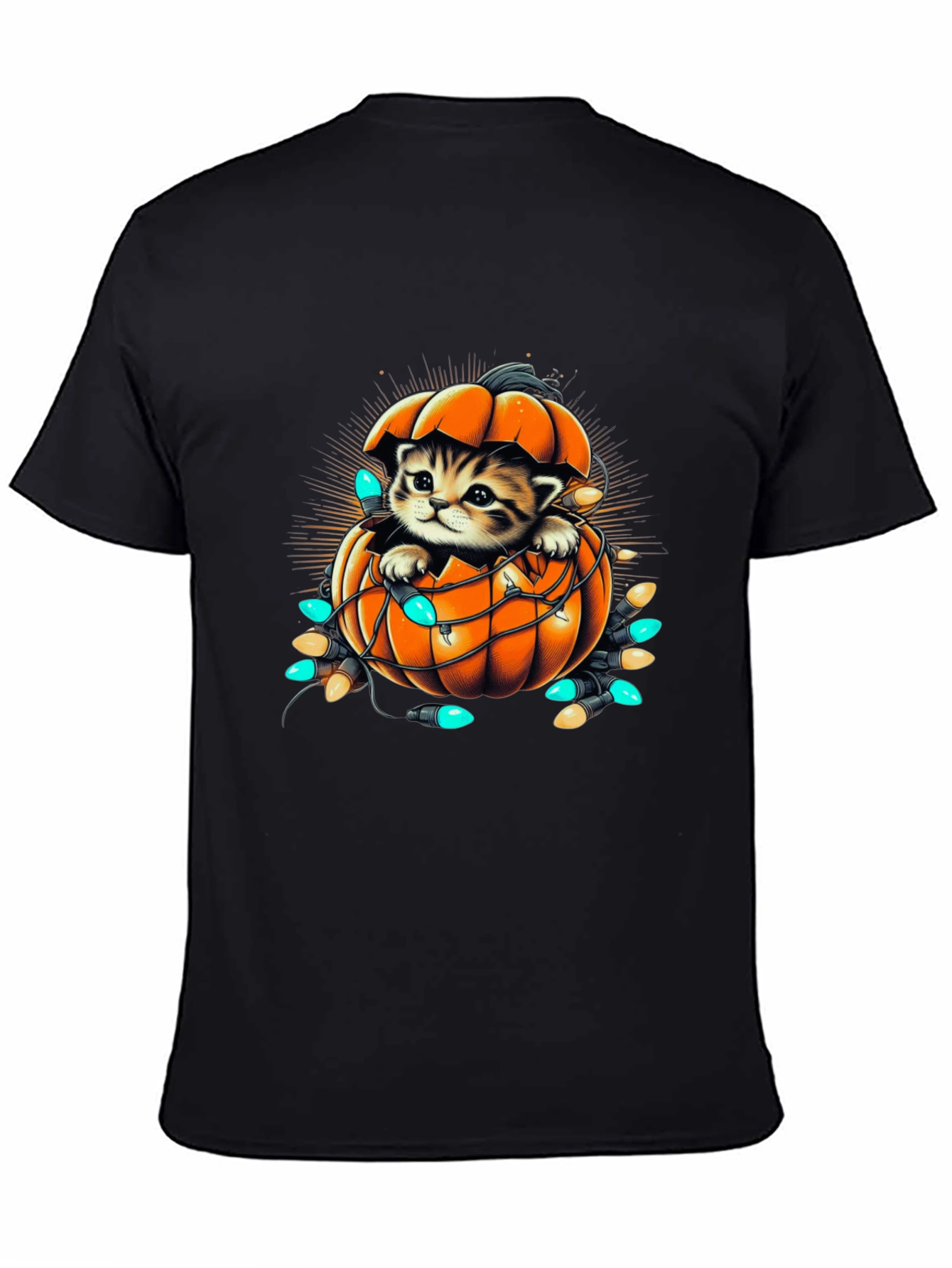 Cute Kitten Pumpkin Halloween T-Shirt