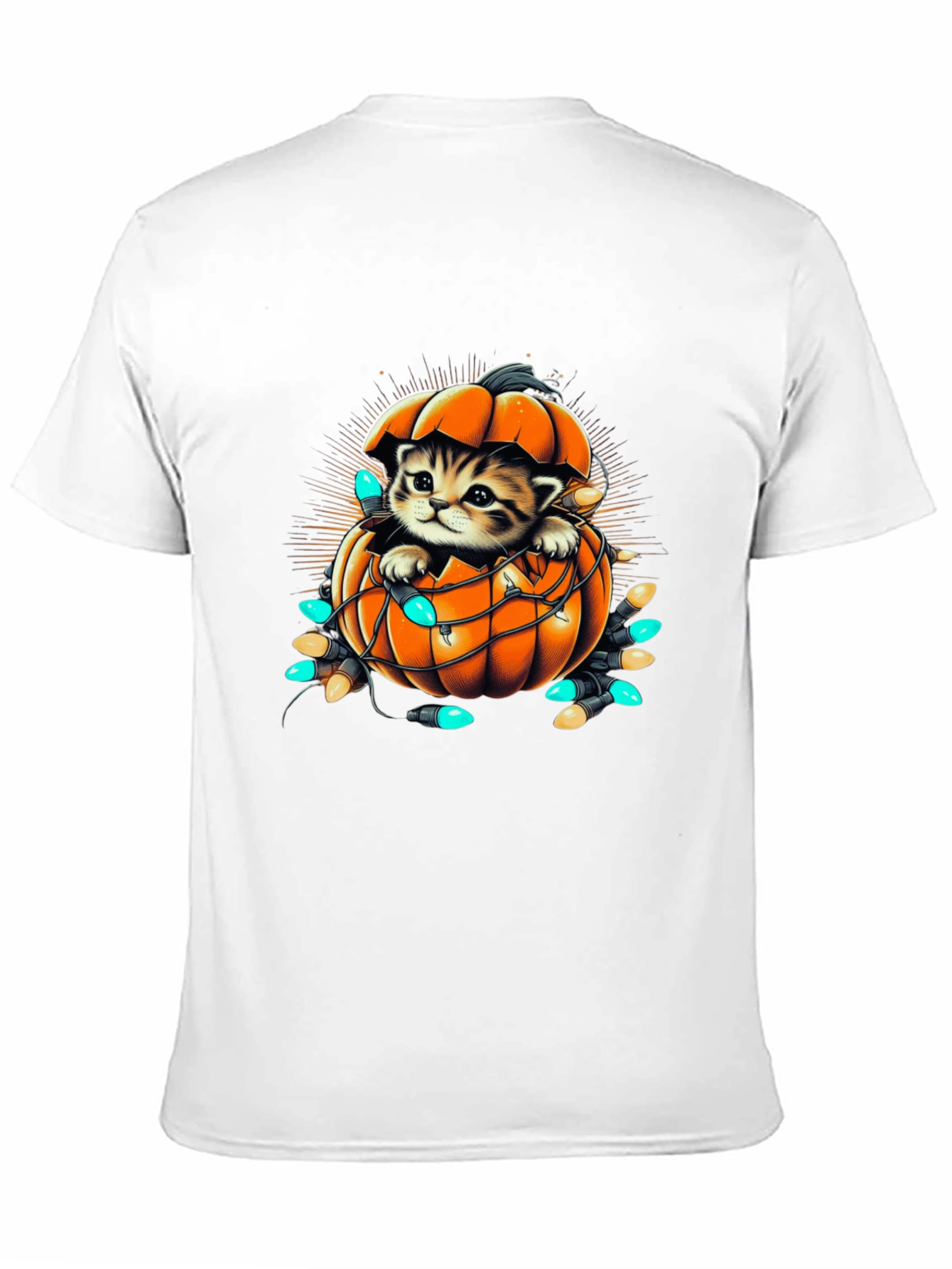 Cute Kitten Pumpkin Halloween T-Shirt