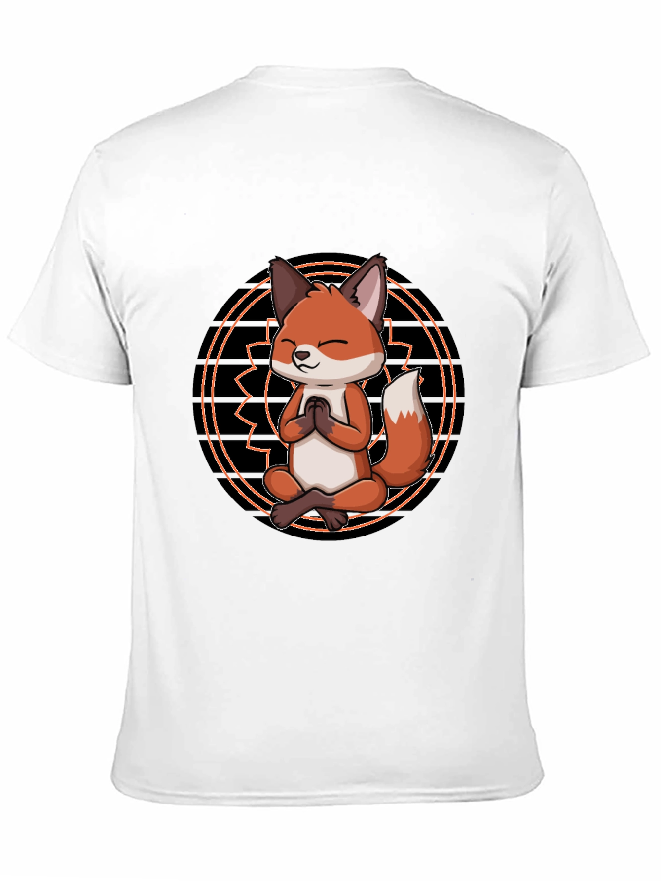 Yoga Fox Graphic Tee - Meditating Animal Print