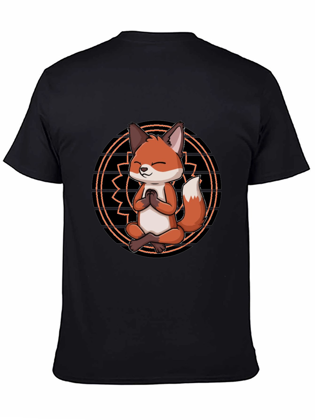 Yoga Fox Graphic Tee - Meditating Animal Print