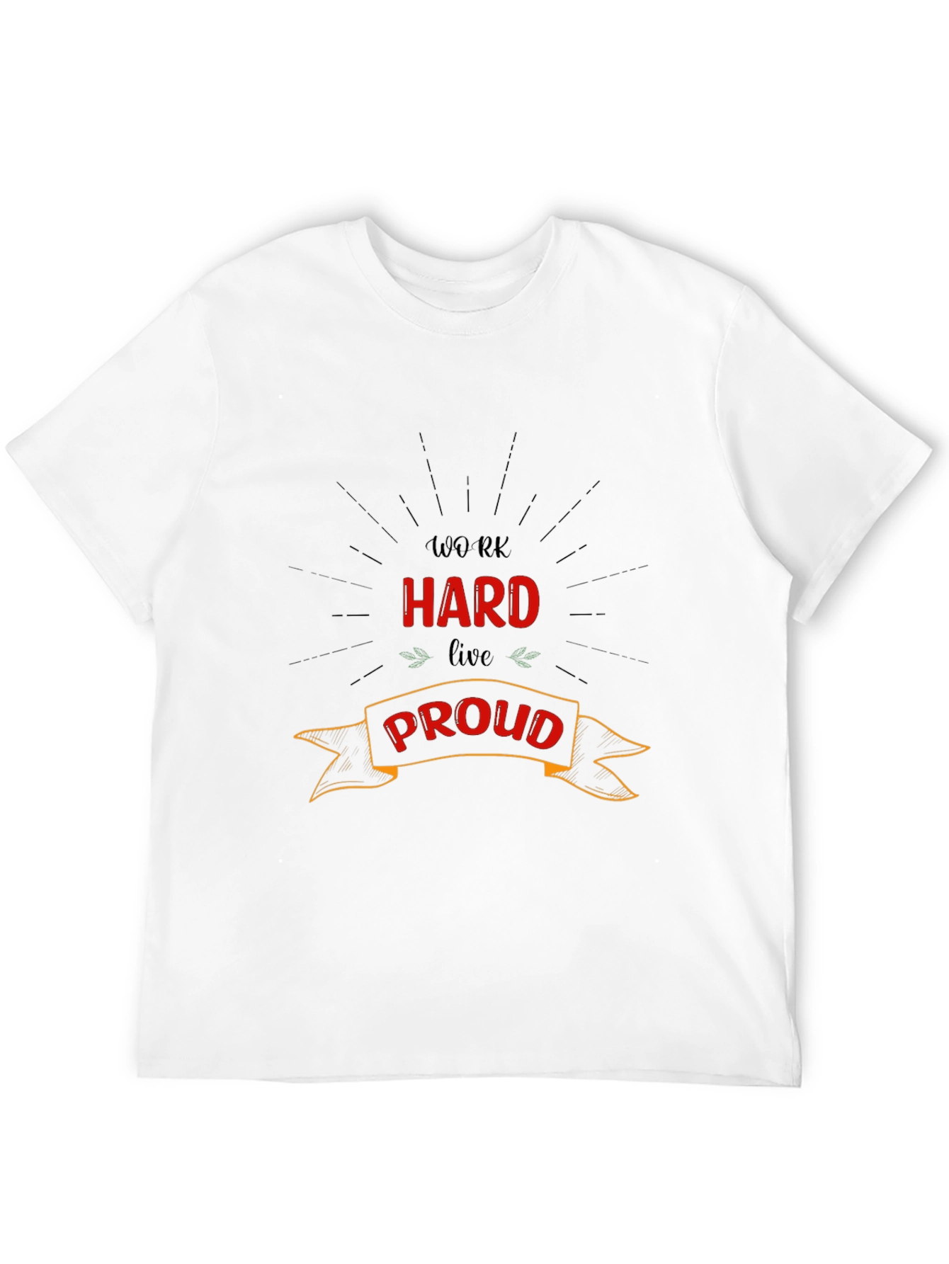 Work Hard Live Proud Graphic Tee - Black