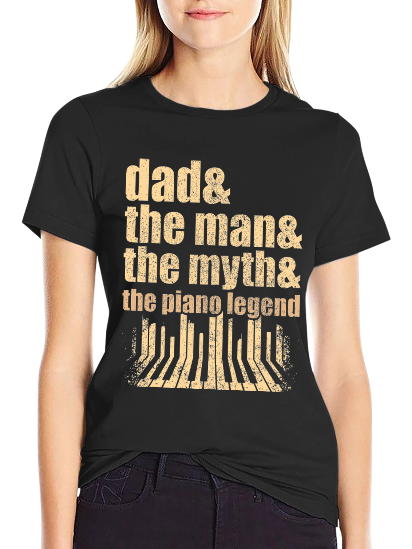 Dad Piano Legend Graphic Tee - Musician Gift