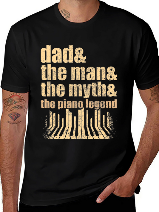 Dad Piano Legend Graphic Tee - Musician Gift