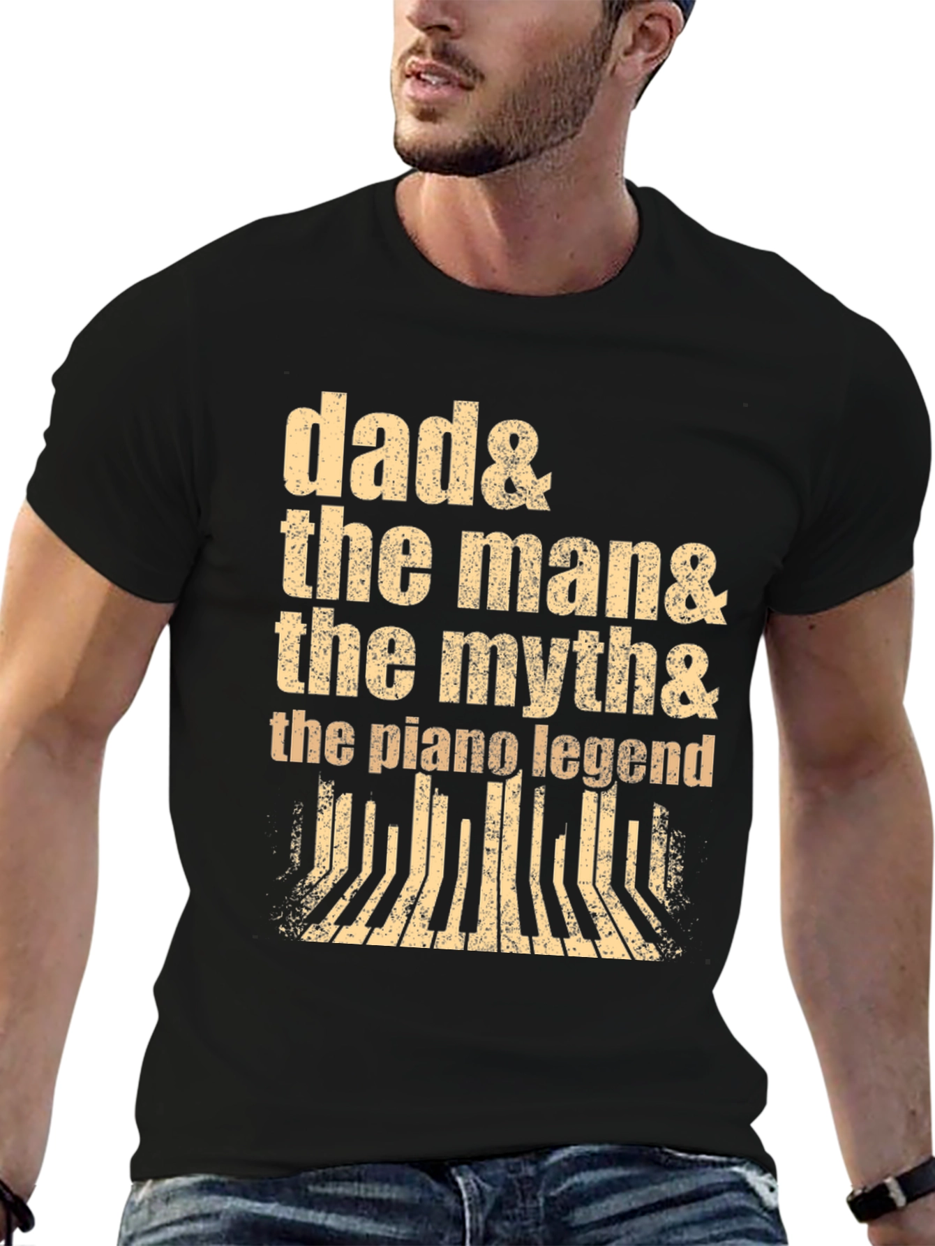 Dad Piano Legend Graphic Tee - Musician Gift