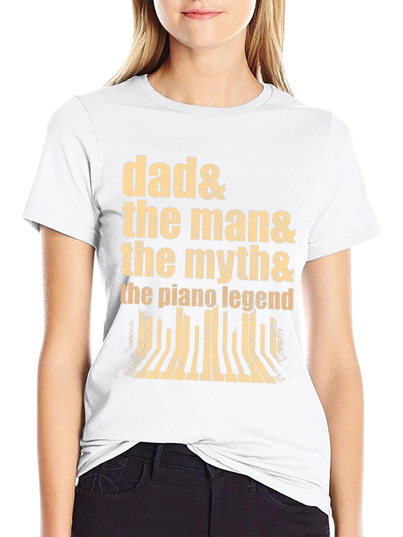 Dad Piano Legend Graphic Tee - Musician Gift