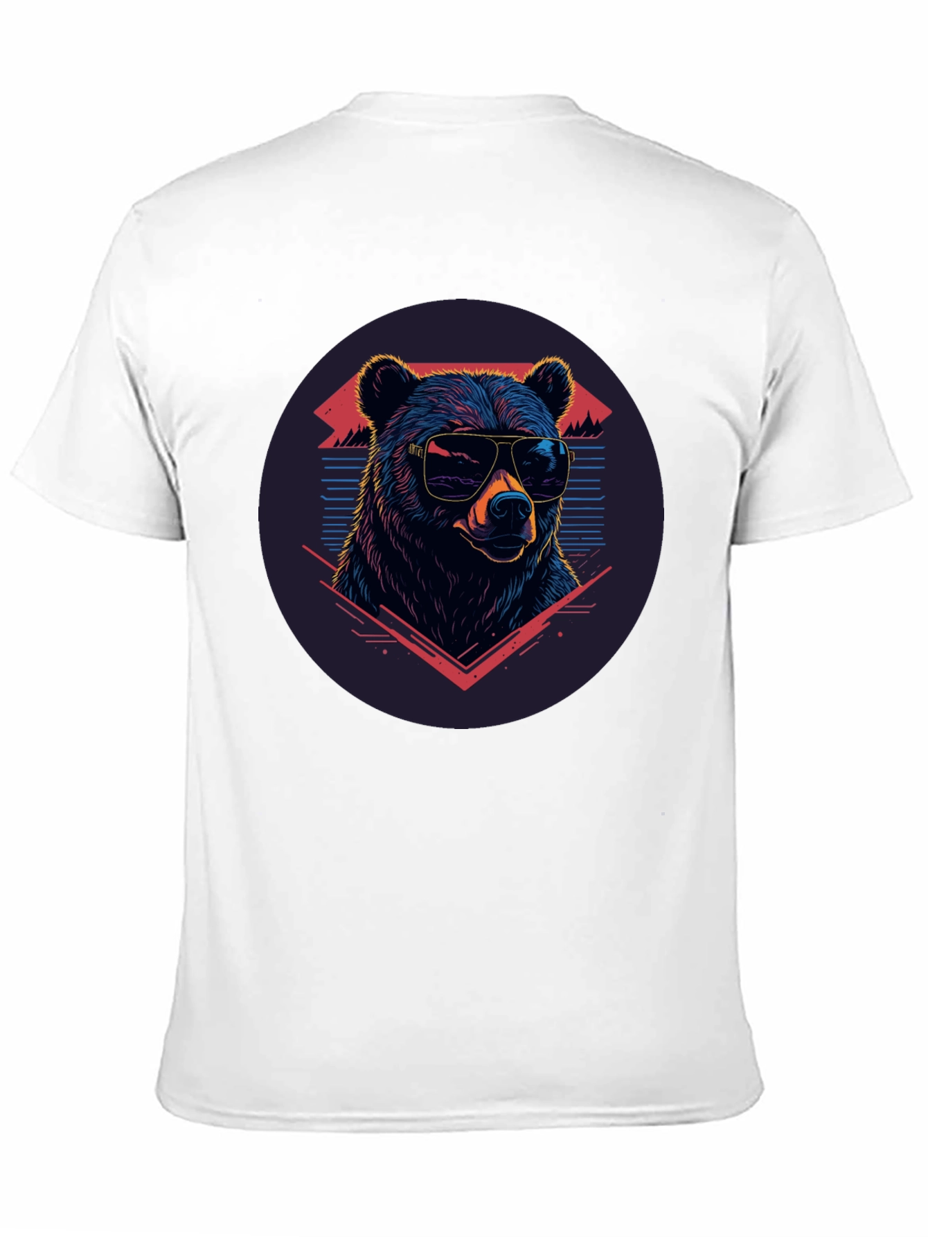 Cool Bear Graphic Tee - Retro Style Black T-Shirt