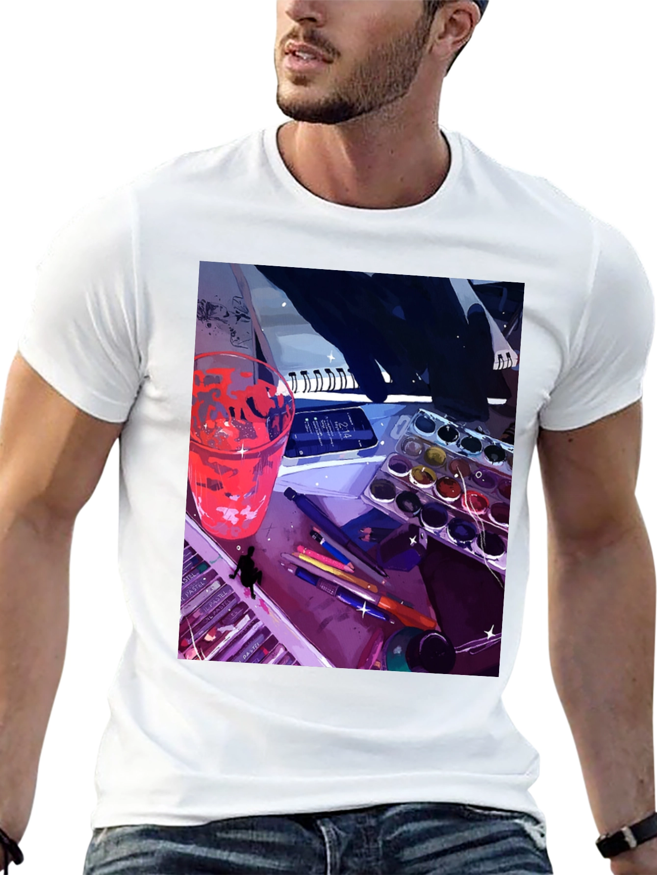 Artists Desk Graphic Tee - Creative Expression