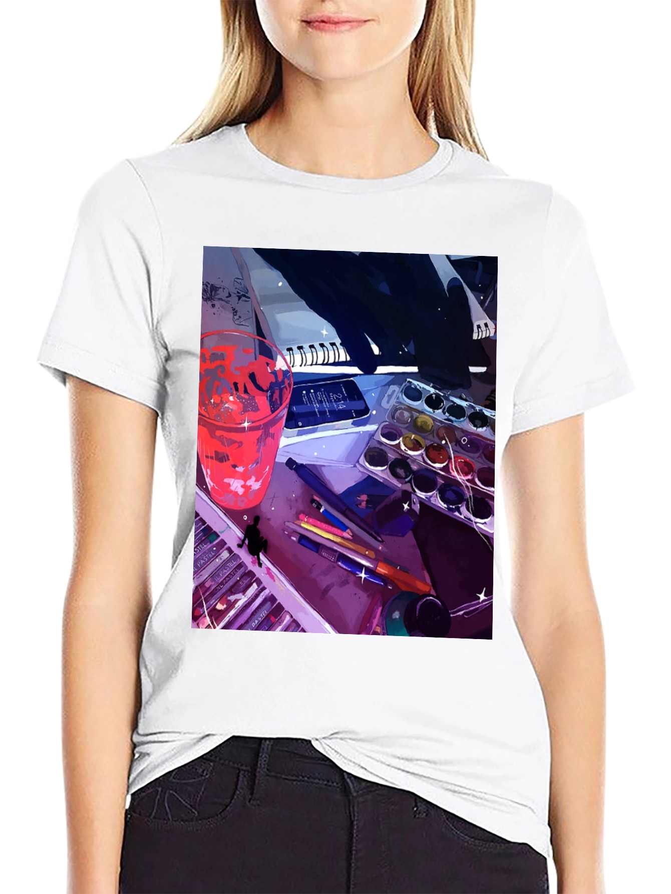 Artists Desk Graphic Tee - Creative Expression