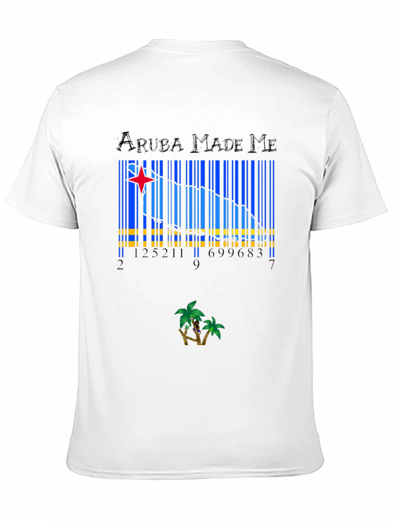 Aruba Made Me T-Shirt - Island Barcode Design