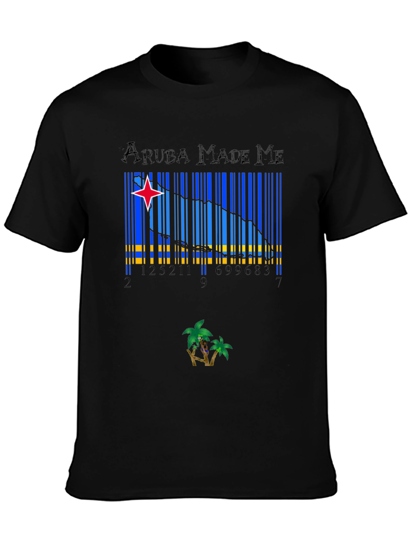 Aruba Made Me T-Shirt - Island Barcode Design