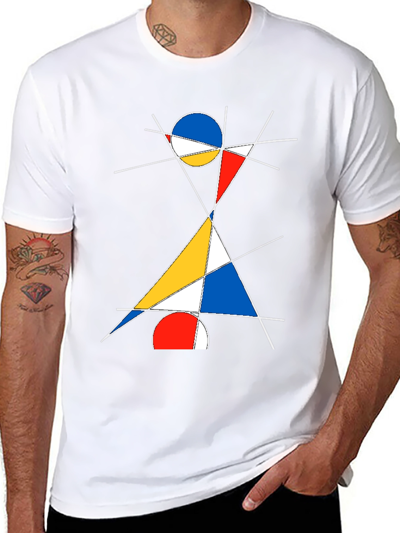 Abstract Geometric T-Shirt: Modern Art Design
