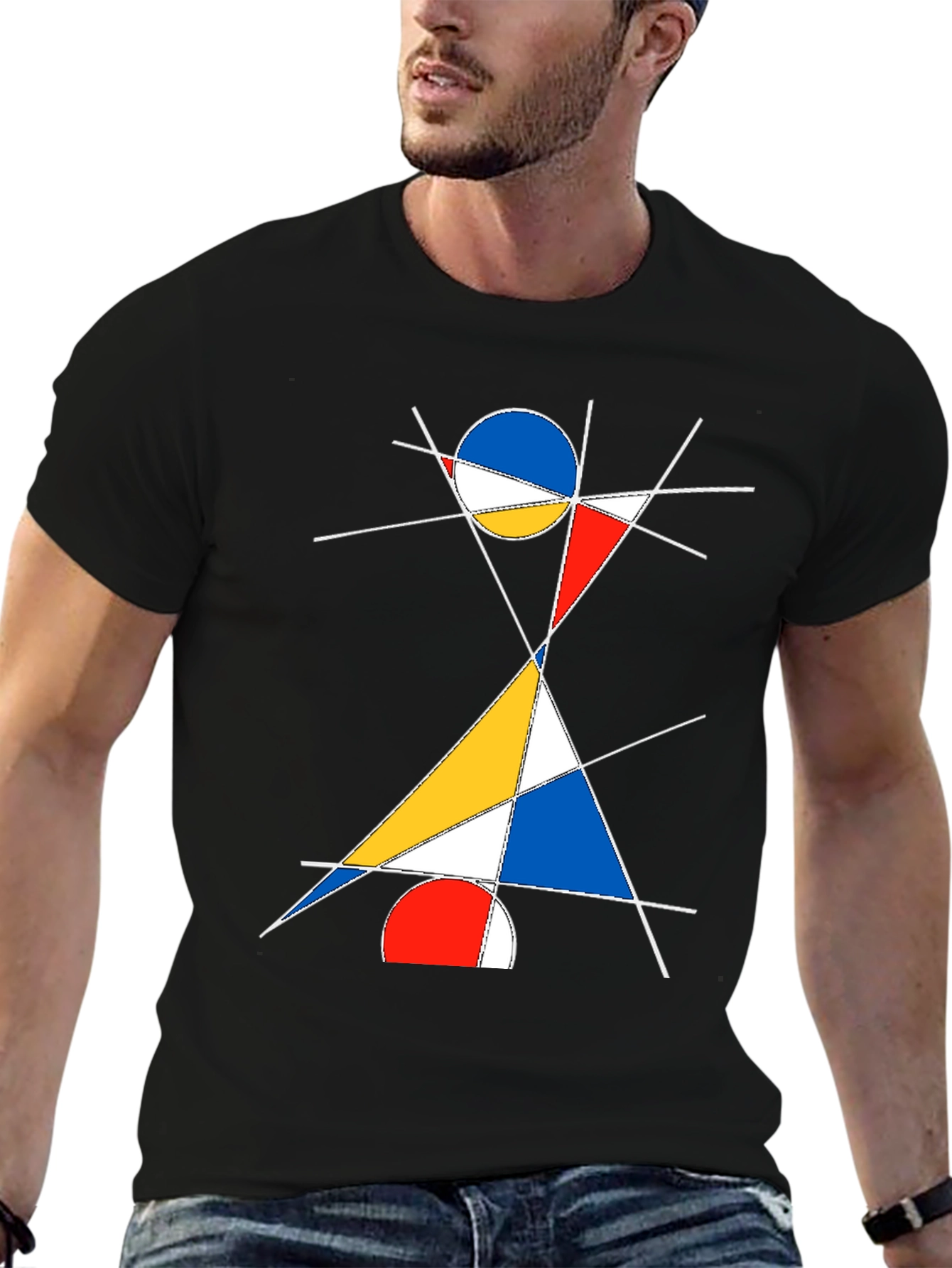 Abstract Geometric T-Shirt: Modern Art Design