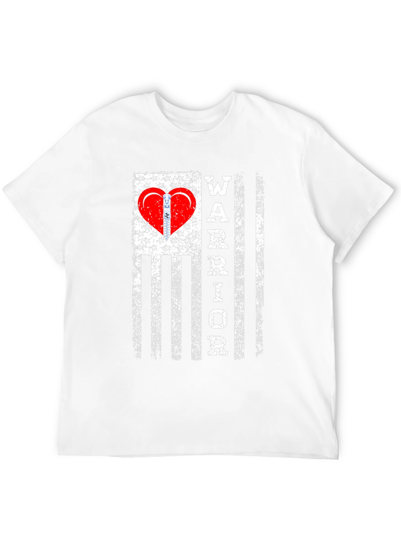 Warrior Heart Zipper T-Shirt - Mens